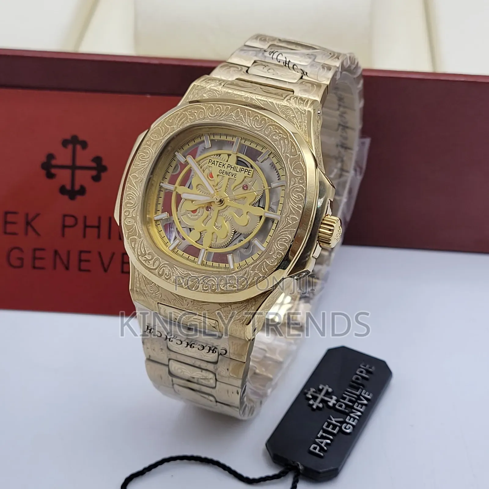 Luxury Patek Philippe Skeleton Dail Wristwatch