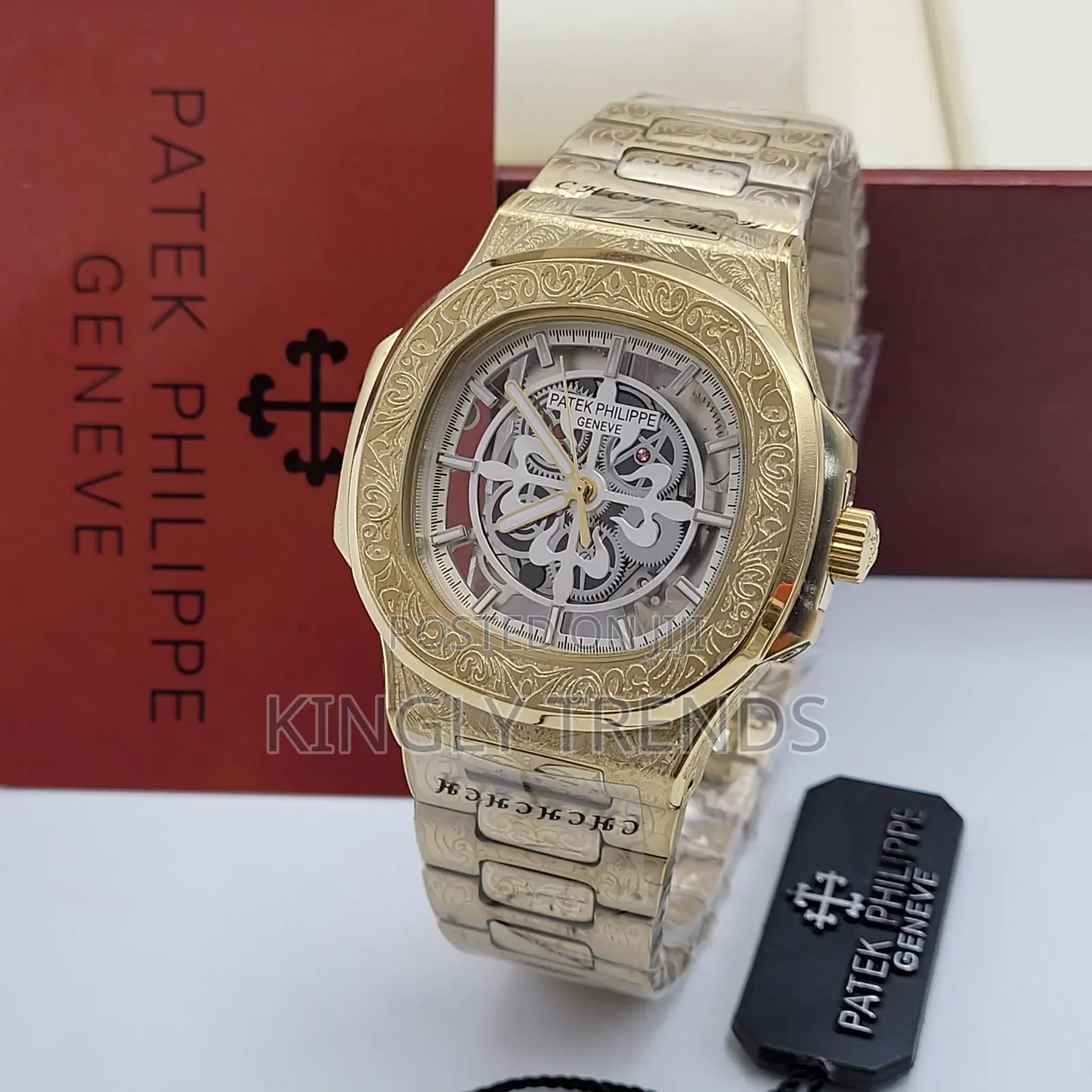 Luxury Patek Philippe Skeleton Dail Wristwatch