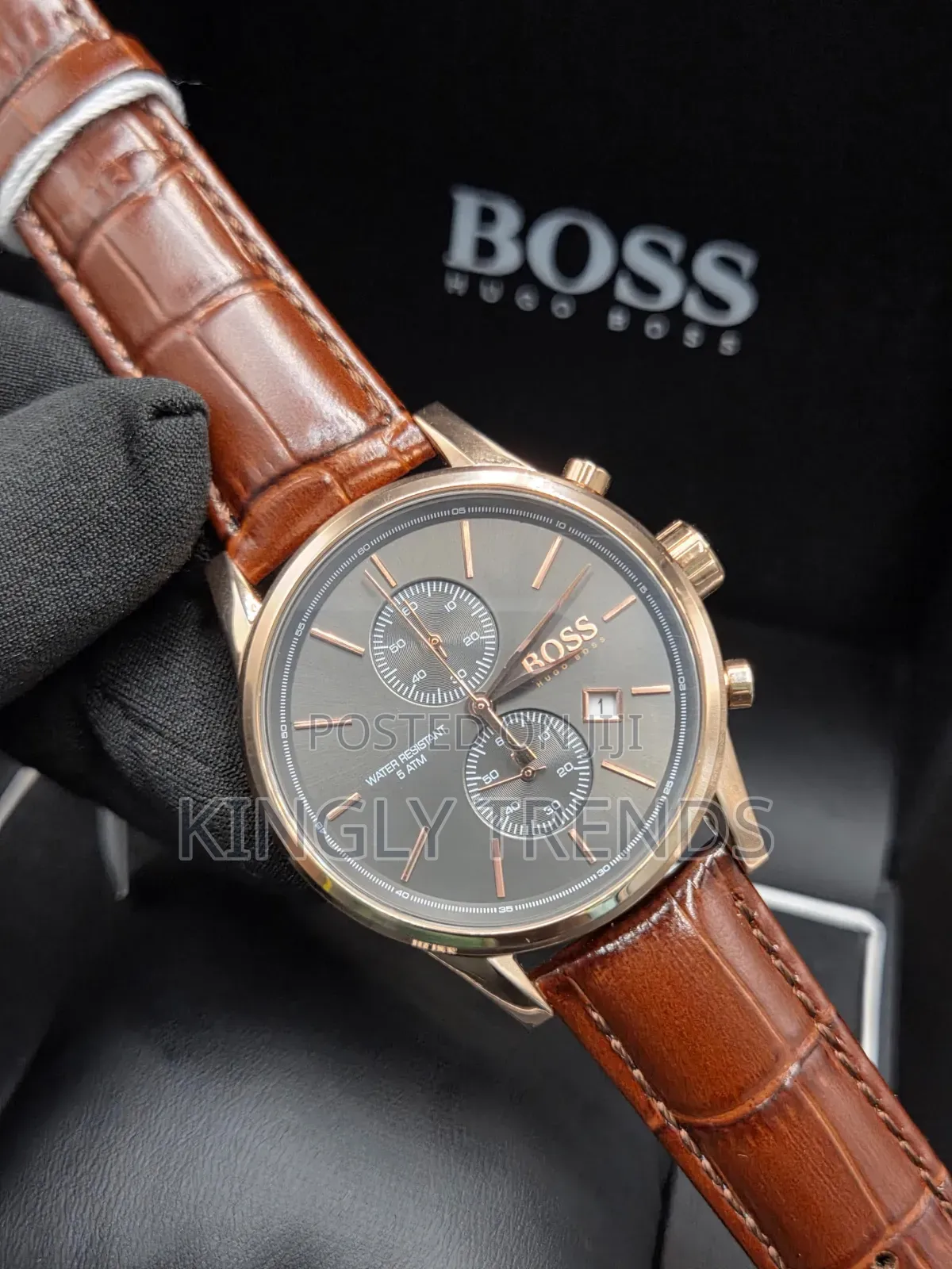 Hugo Boss Leather Wristwatch