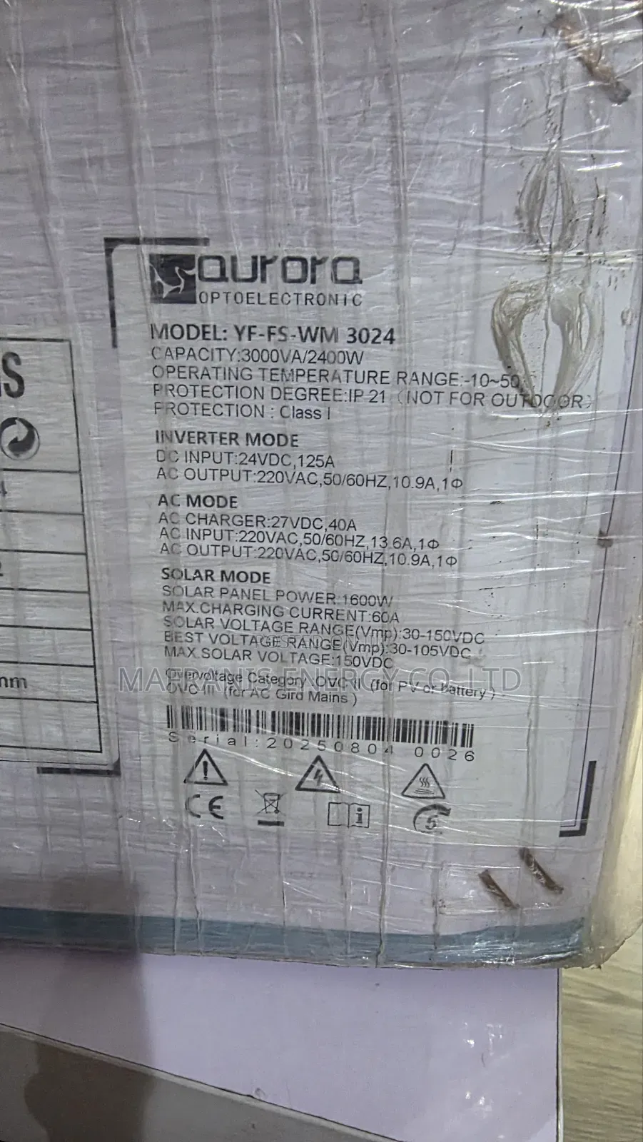 3kva 24v Aurora Solar Hybrid Inverter
