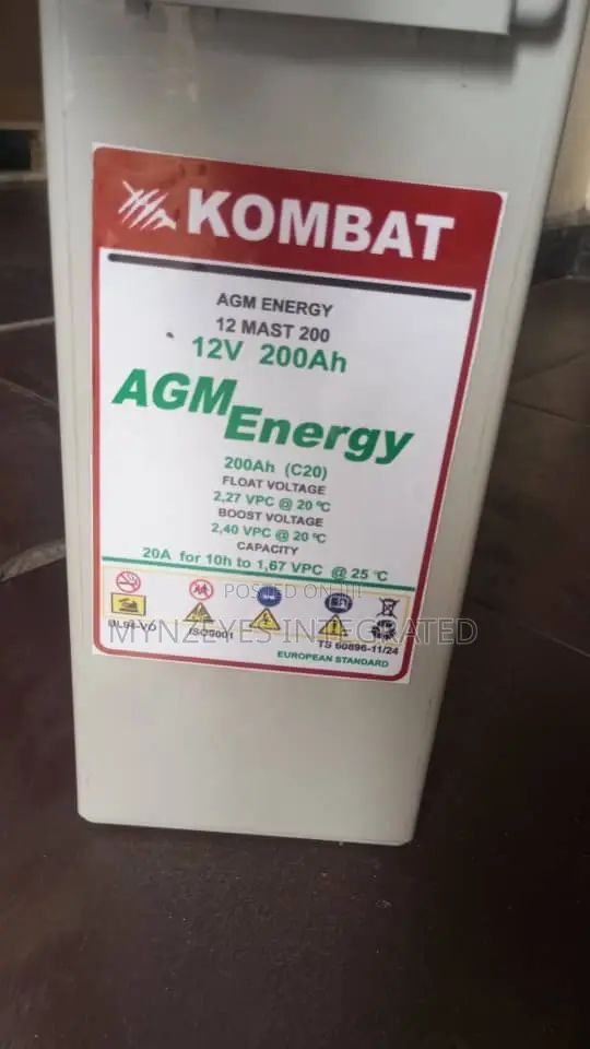 Kombat 12v 200ah Agm/Vrla Battery — Telecom Grade | Made in Europe