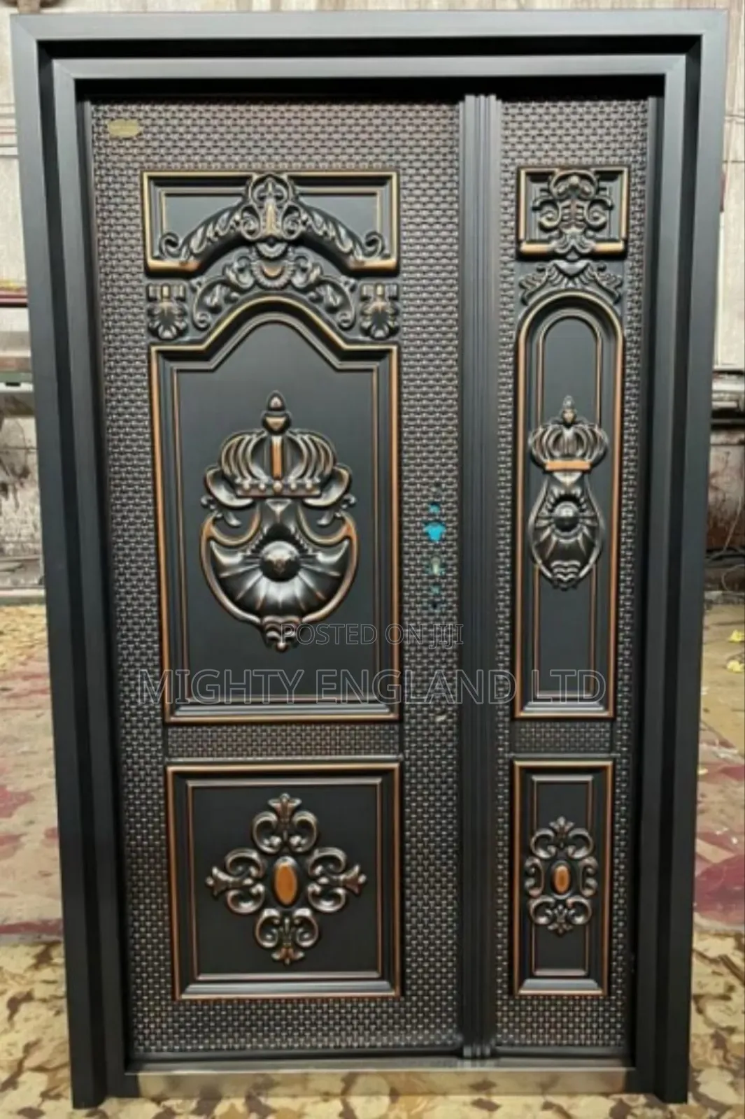 Copper-Cast Aluminum Royal Design Security Door,