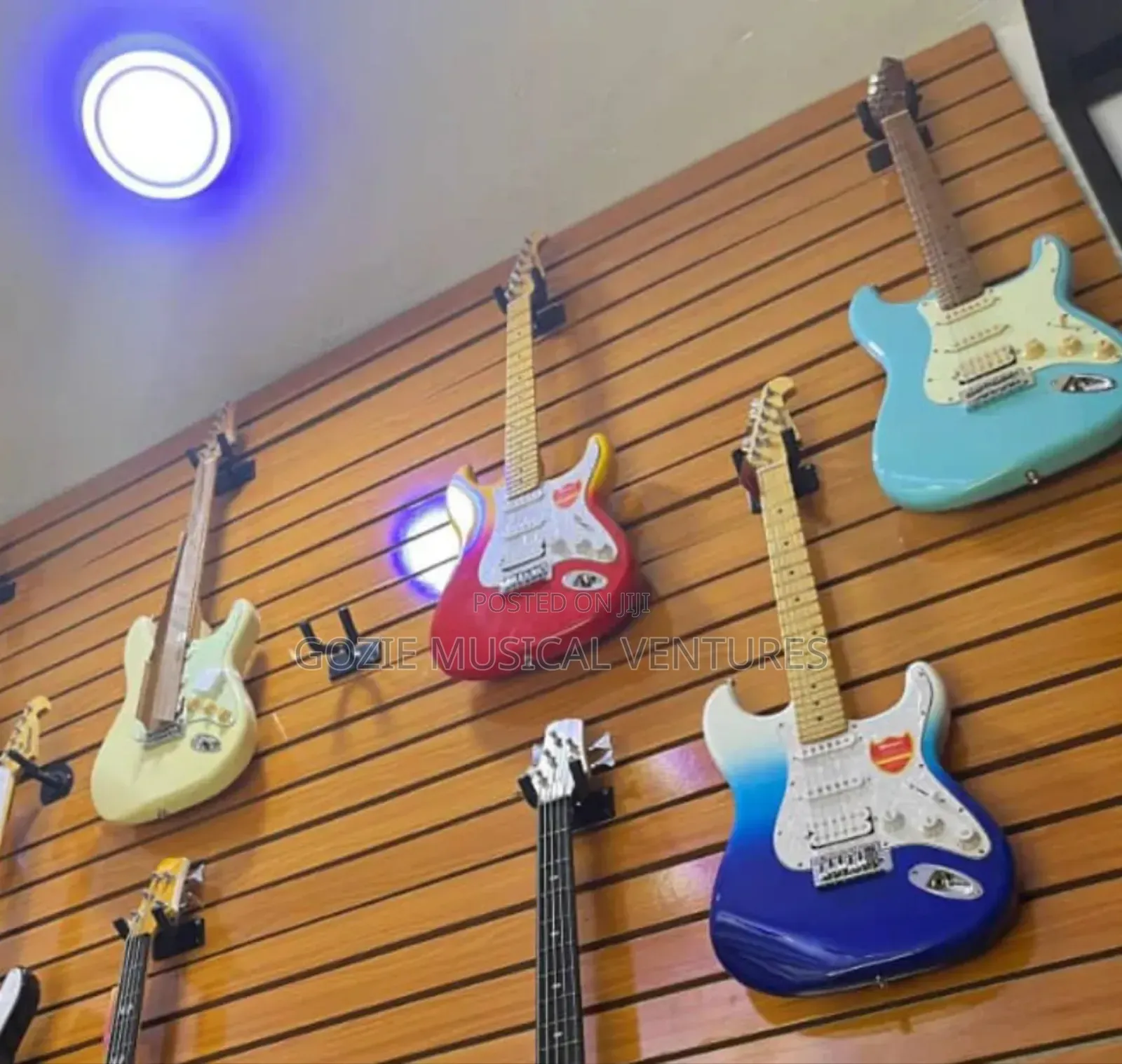 Cream and Sky Blue Seviliana Jom-930 Electric Guitar