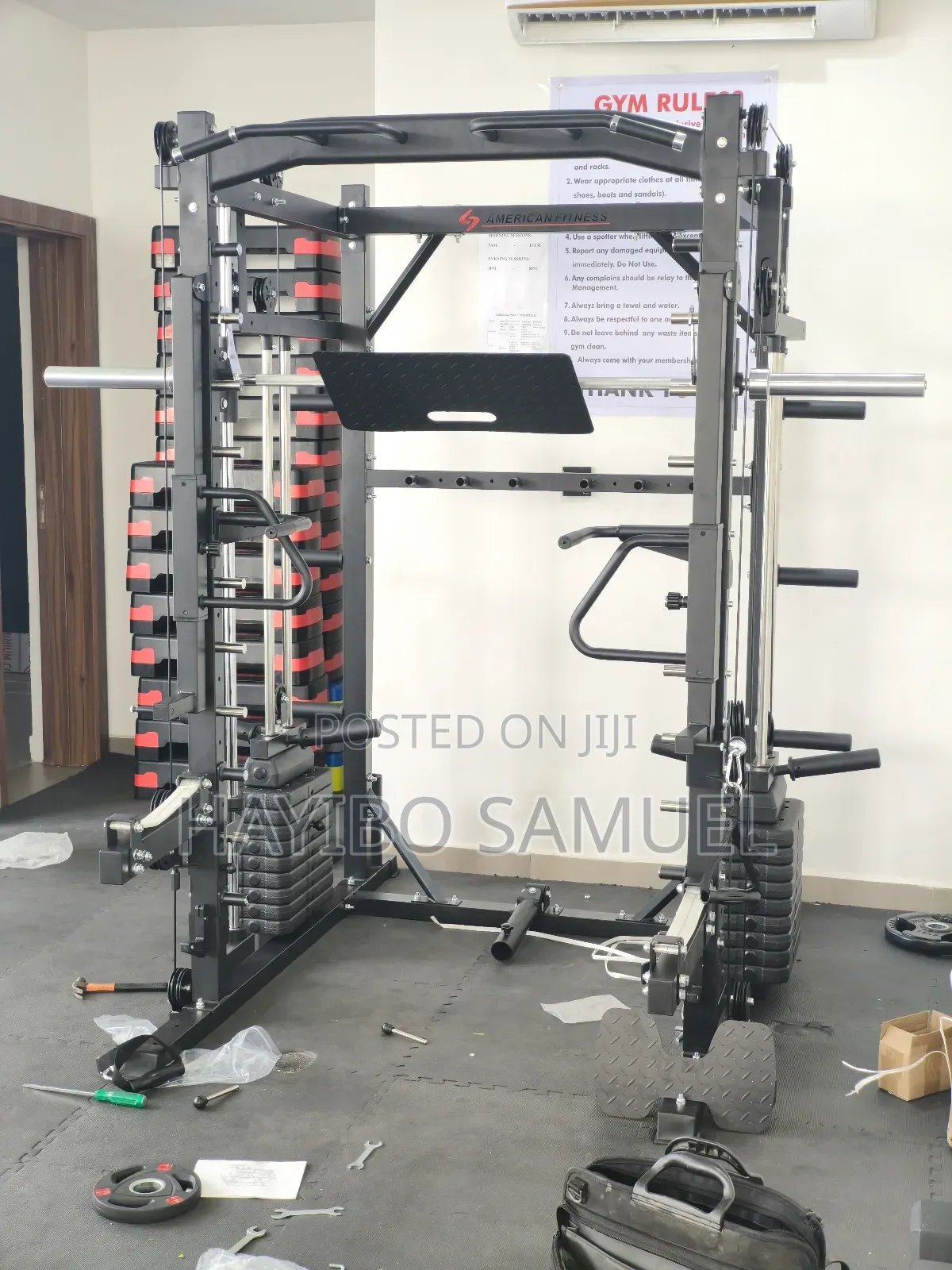 Multiple Smith Machine With Cable Workout