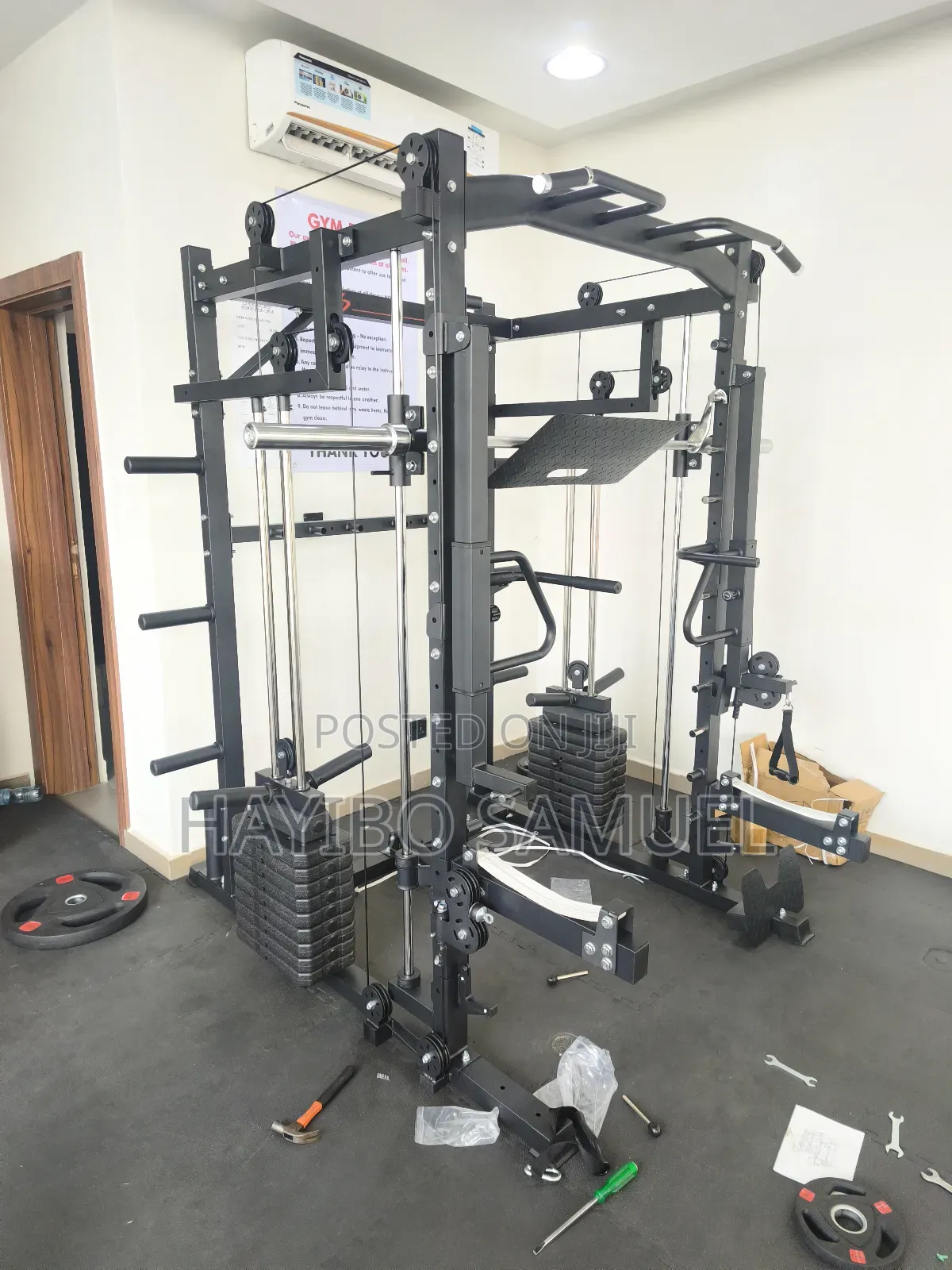 Multiple Smith Machine With Cable Workout