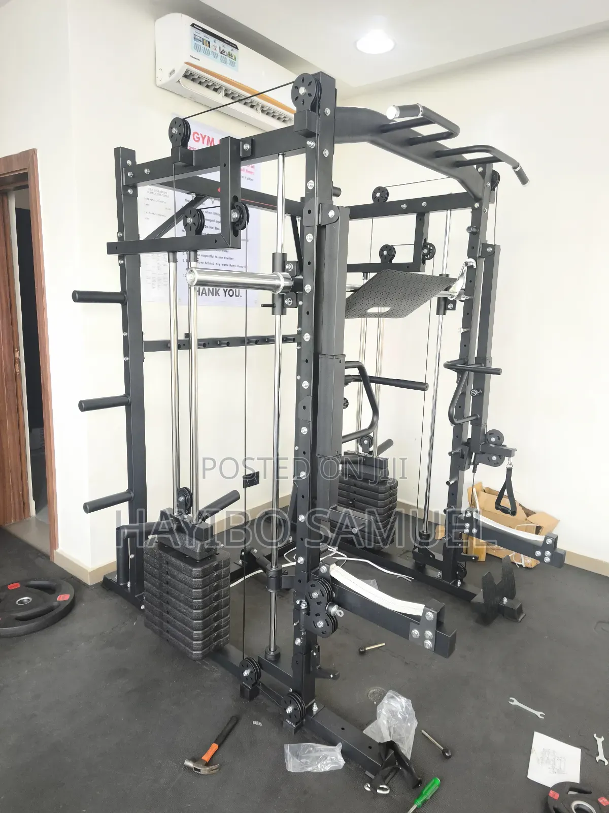 Multiple Smith Machine With Cable Workout