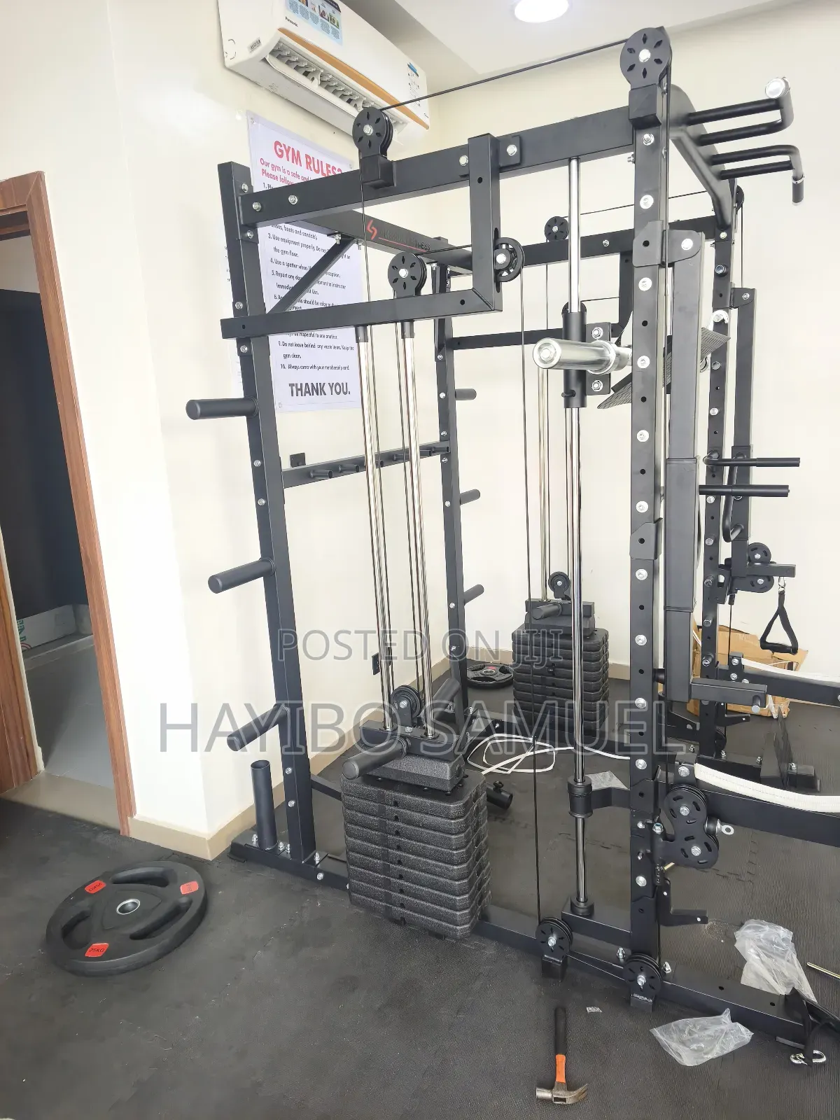 Multiple Smith Machine With Cable Workout