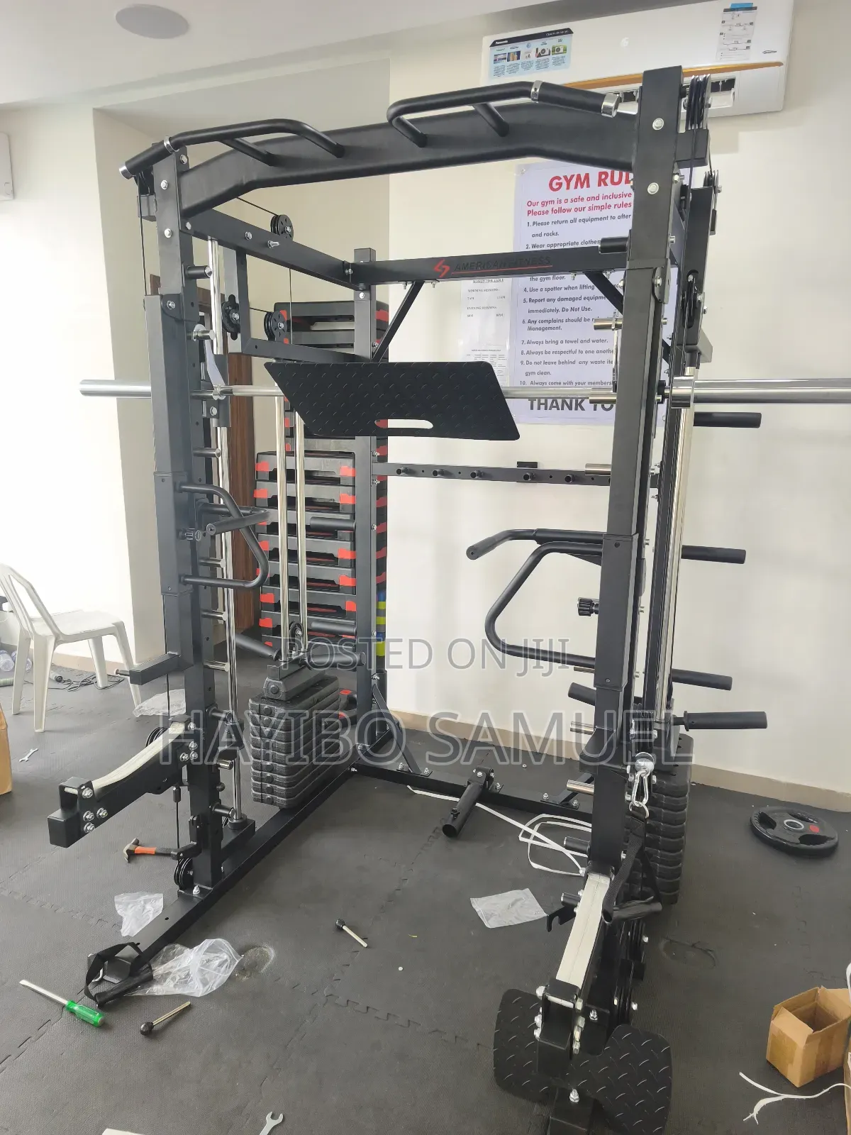 Multiple Smith Machine With Cable Workout