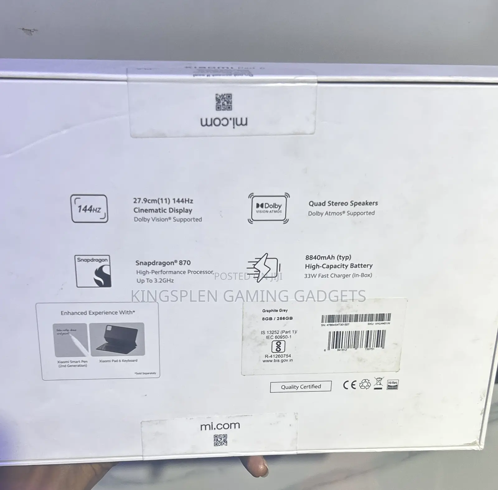 New Xiaomi Pad 6 256 GB Black