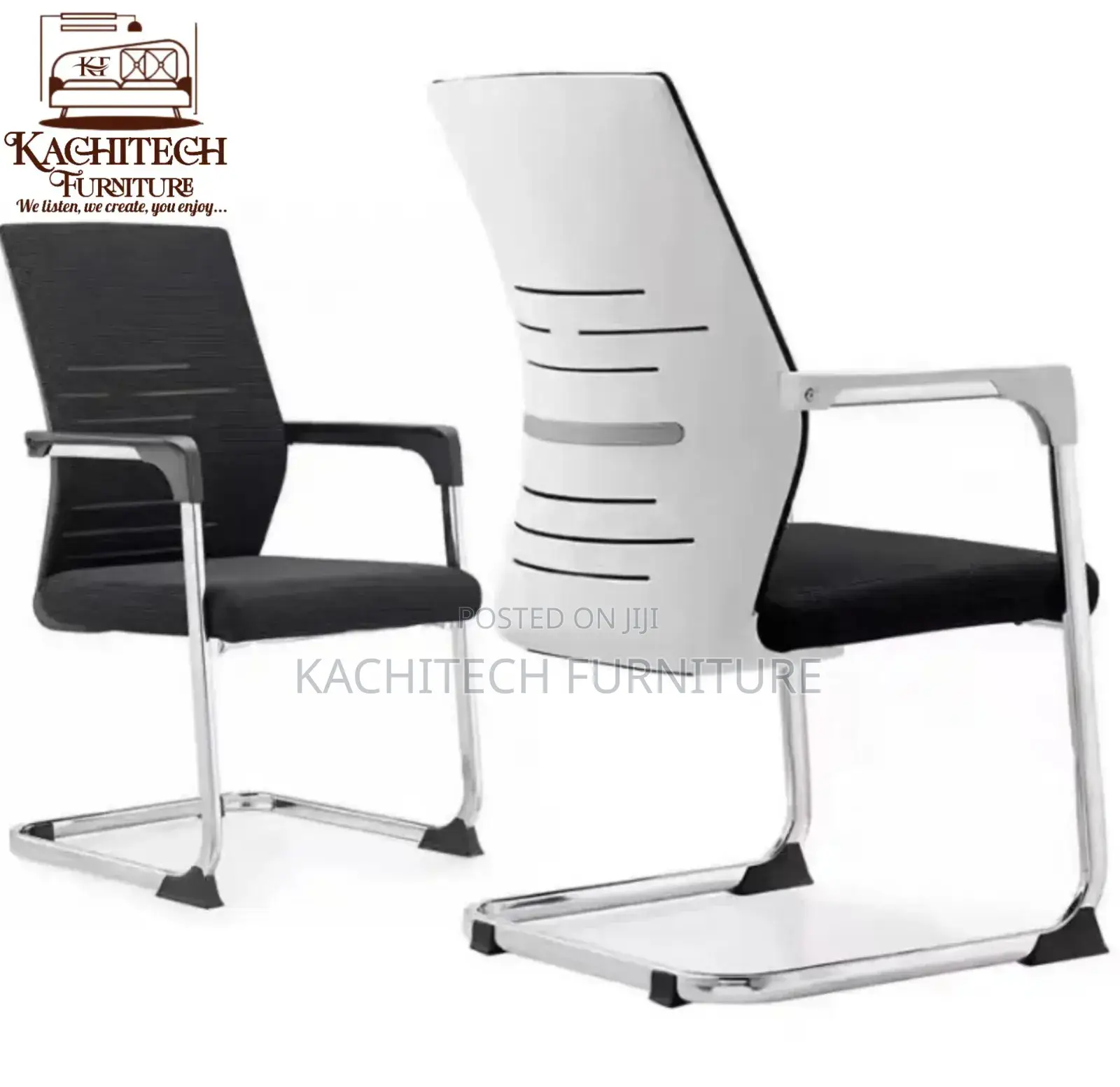 Office Visitor Chair With Plastic Cover Back