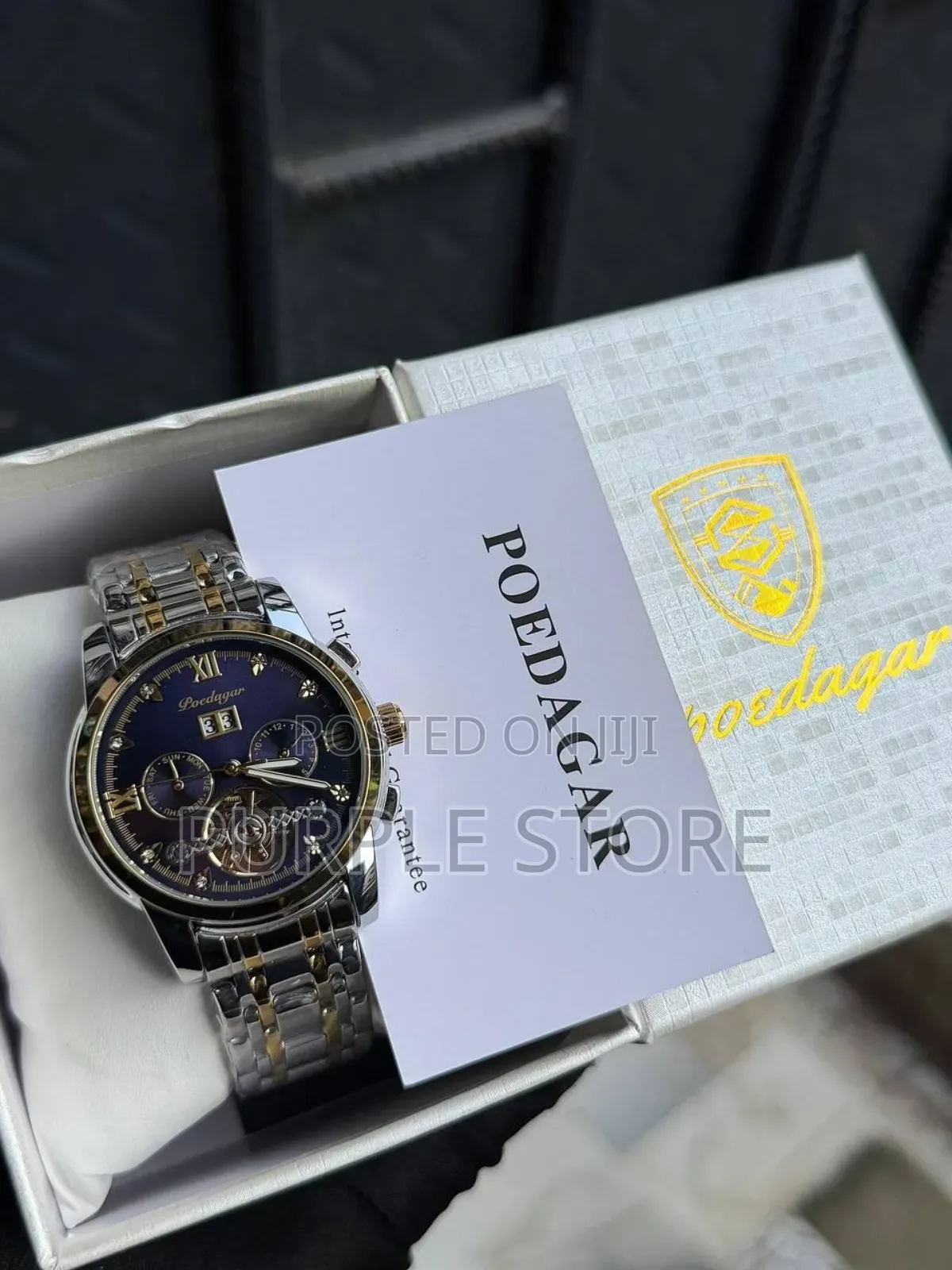 Poedagar Automatic Movement Functional Chronograph "Steel" -Watches