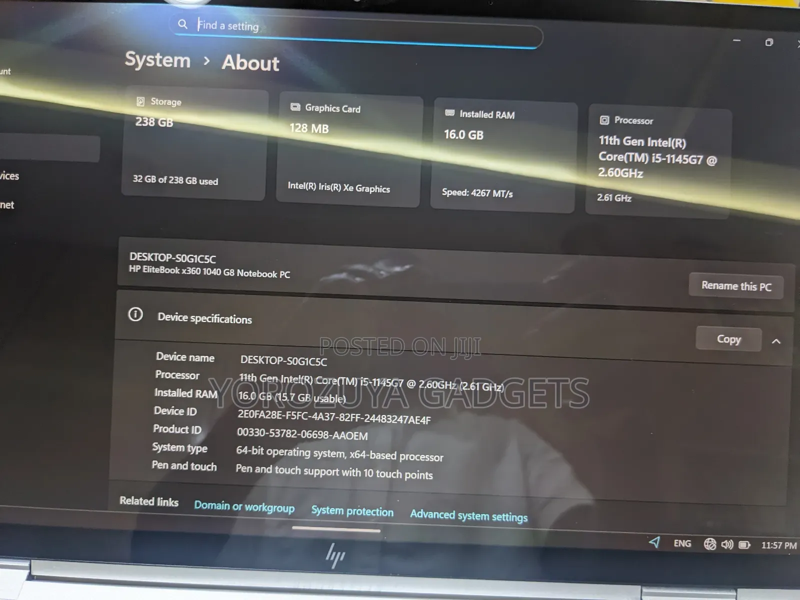 Laptop HP EliteBook 1040 G8 16GB Intel Core i5 SSD 256GB
