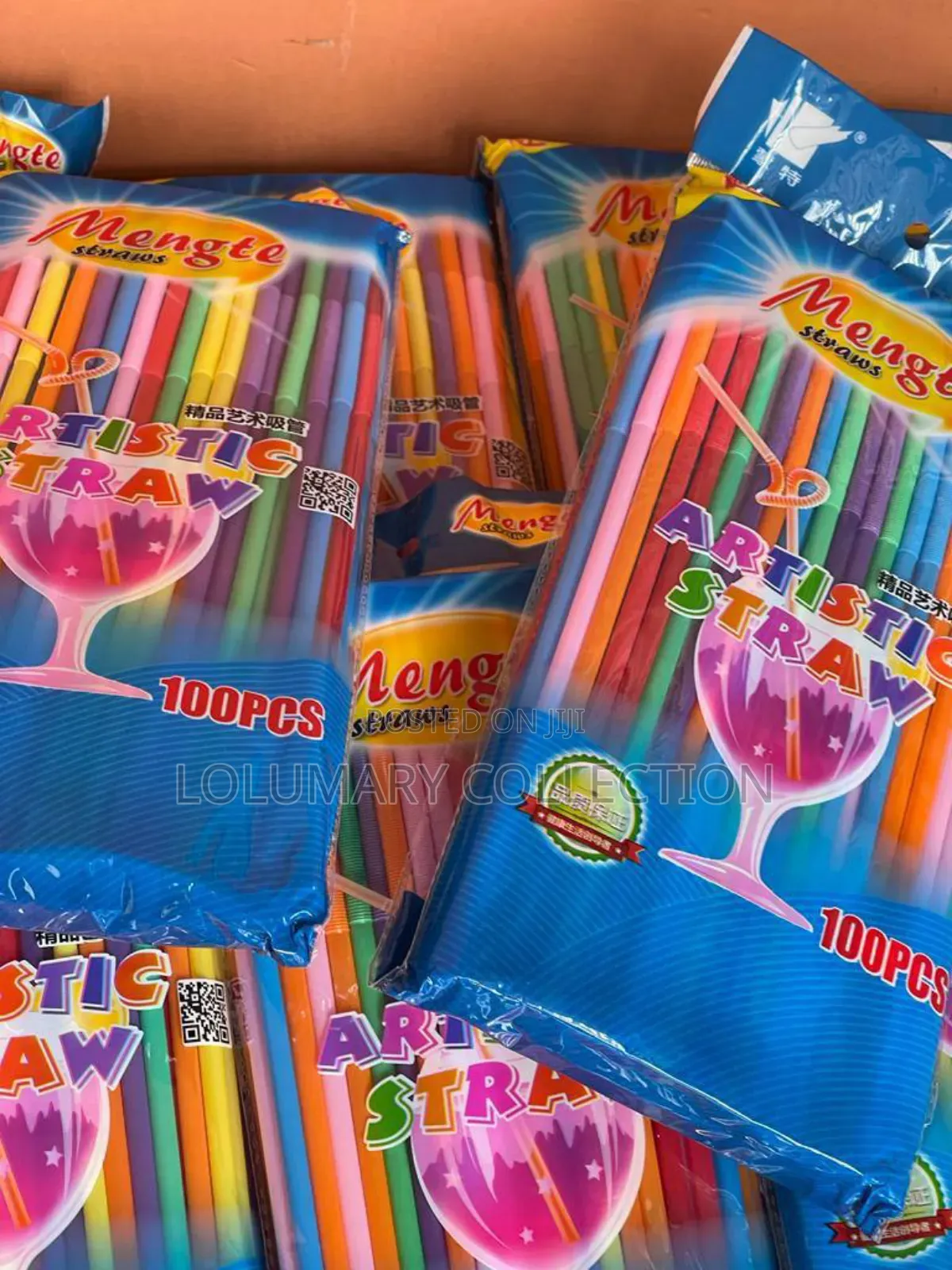 100pcs Colorful Bendable Drinking Straws – Party Kids Fun Straws