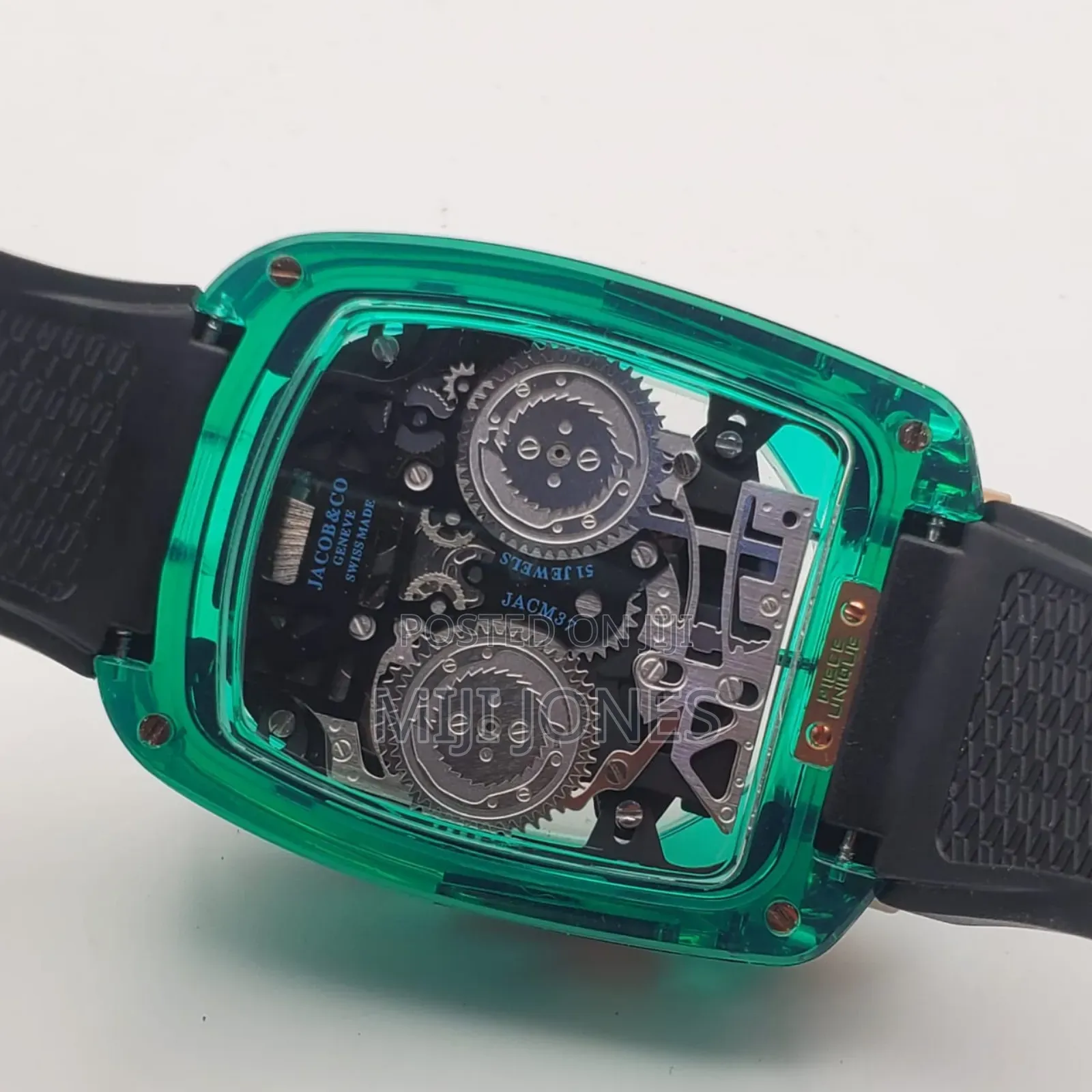 "High Grade Jacob Co Automatic - Rubber Strap Luxury Watch"