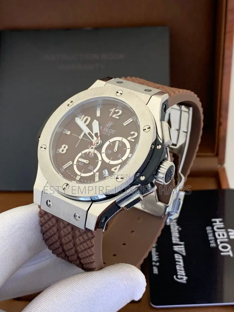 High Quality Hublot Chronograph All Black Rubber Strap Wrist Watch