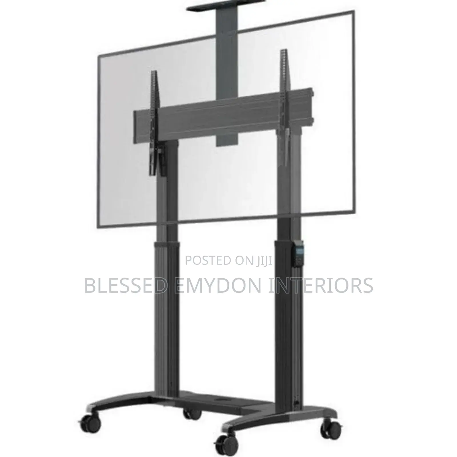 Heavy Duty Height Adjustable Motorized Tv Cart 75"-120"