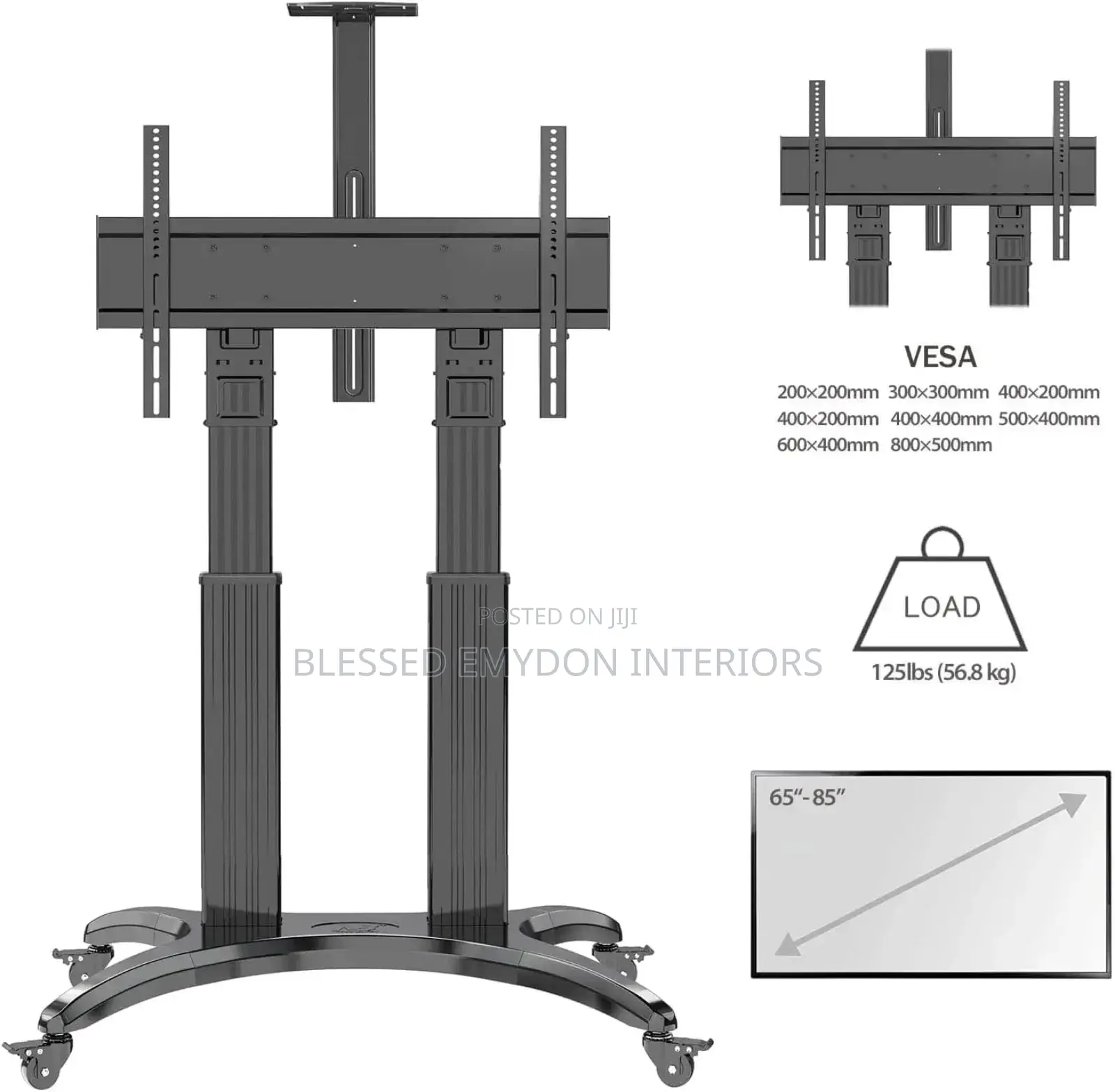 Mobile Tv Cart Stand With Wheels for 65′′-100′′ Tv’S (Avf1800-70-1p)