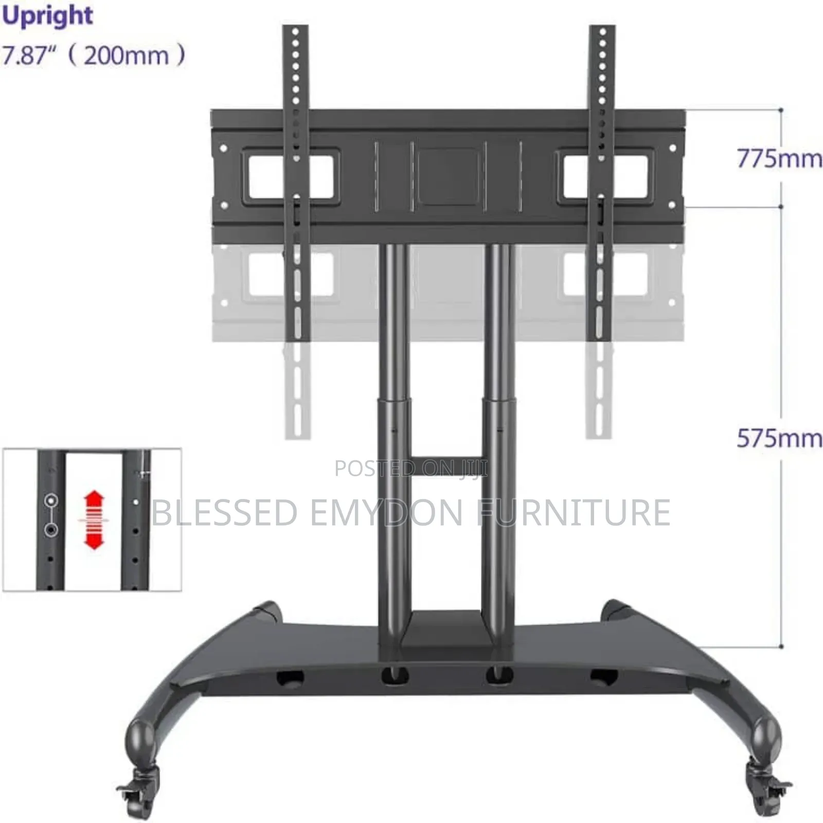 Mobile Tv Cart for Led Tv / Screens Sized 32′′-75” ( Ava50)