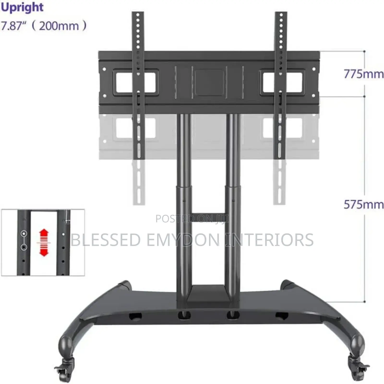 Mobile Tv Cart for Led Tv / Screens Sized 32′′-75” ( Ava50)