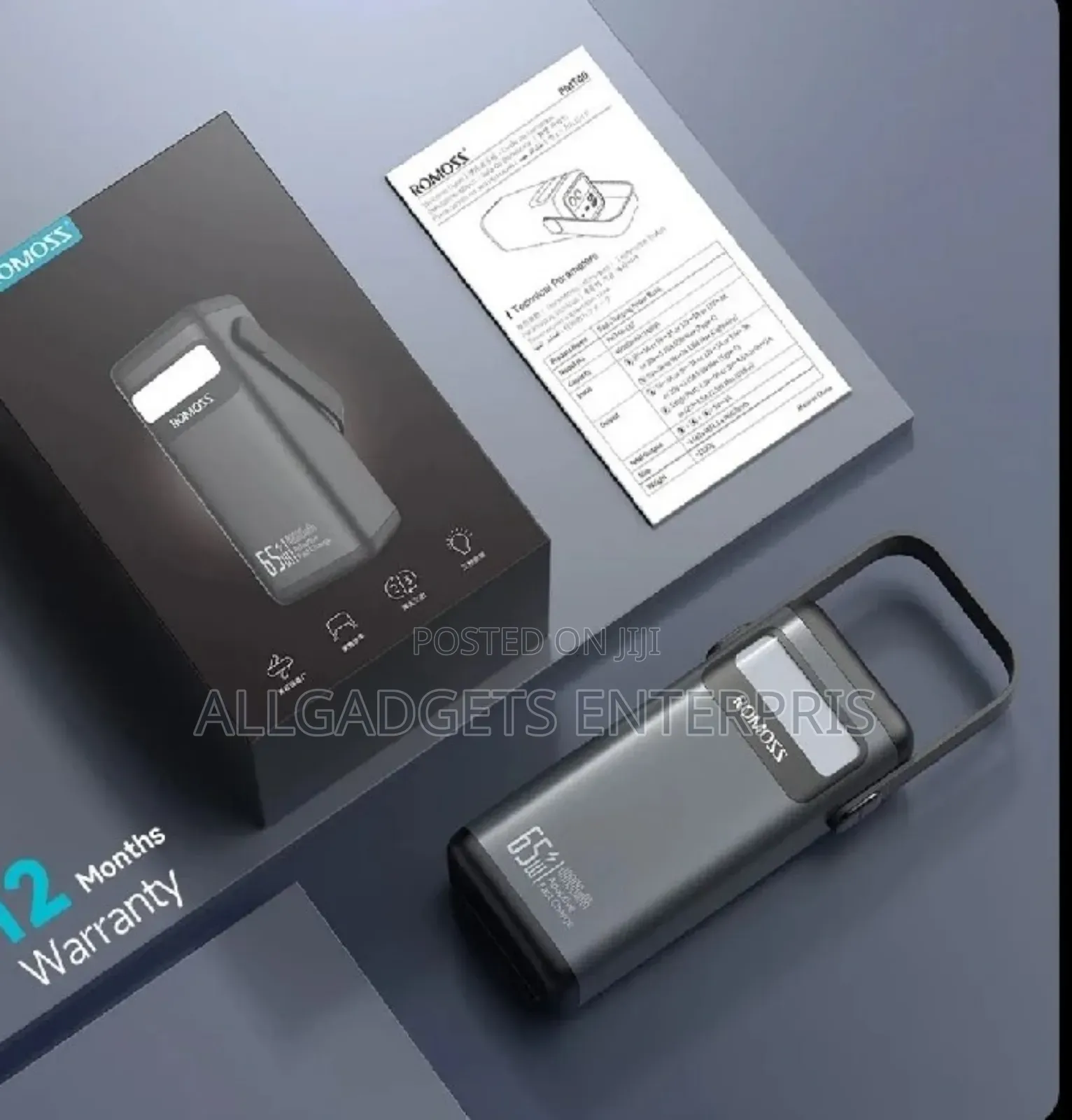 Romoss Mpt40 65w Laptop Power Bank