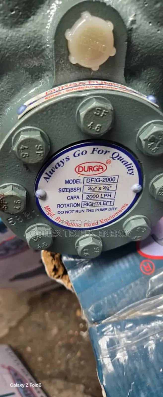 Durga Dfig-2000 Industrial Diesel / Oil Transfer Pump (2000lph) 3/4"