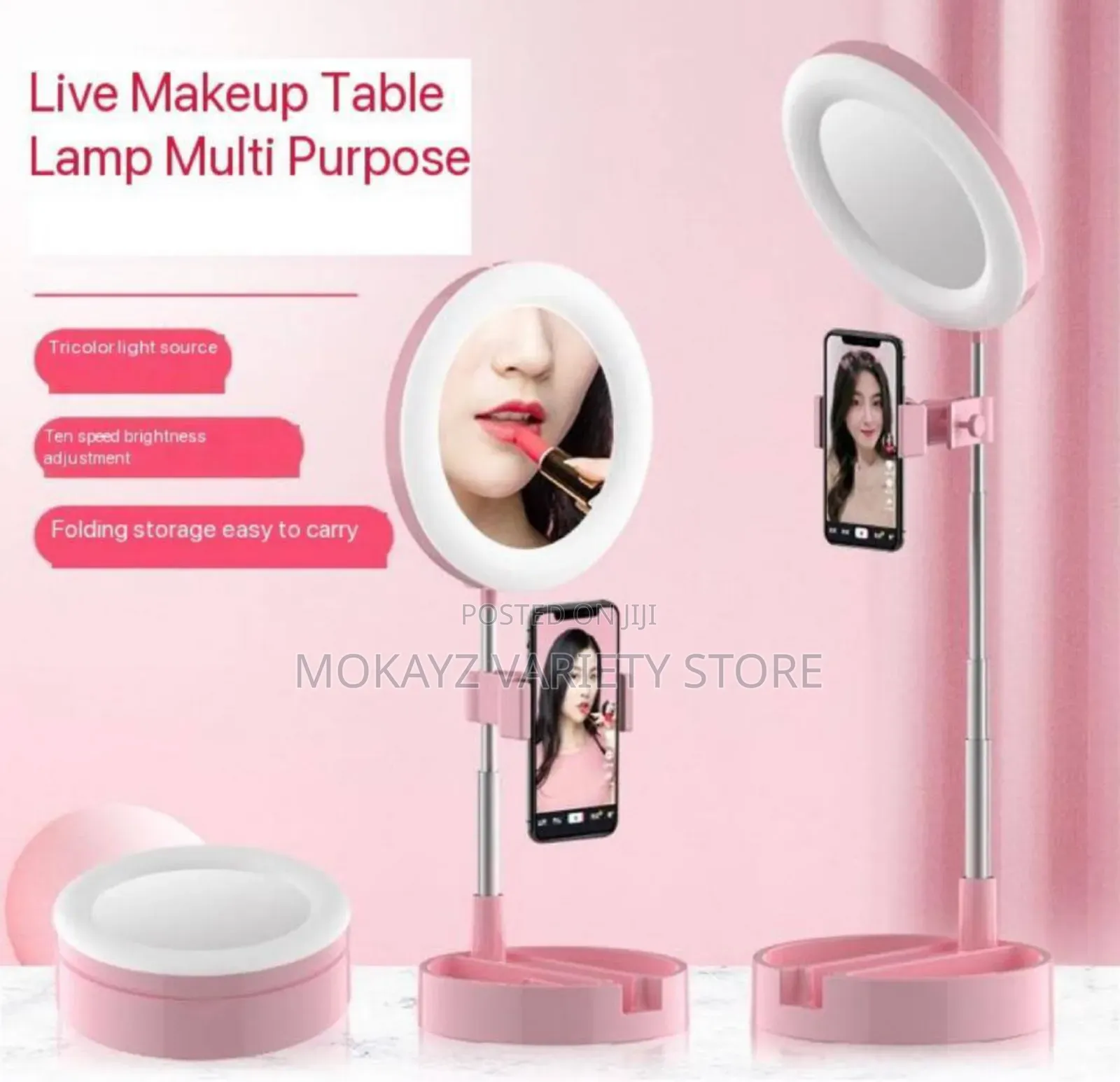 Multipurpose Tabletop Ringlight Phone Holder