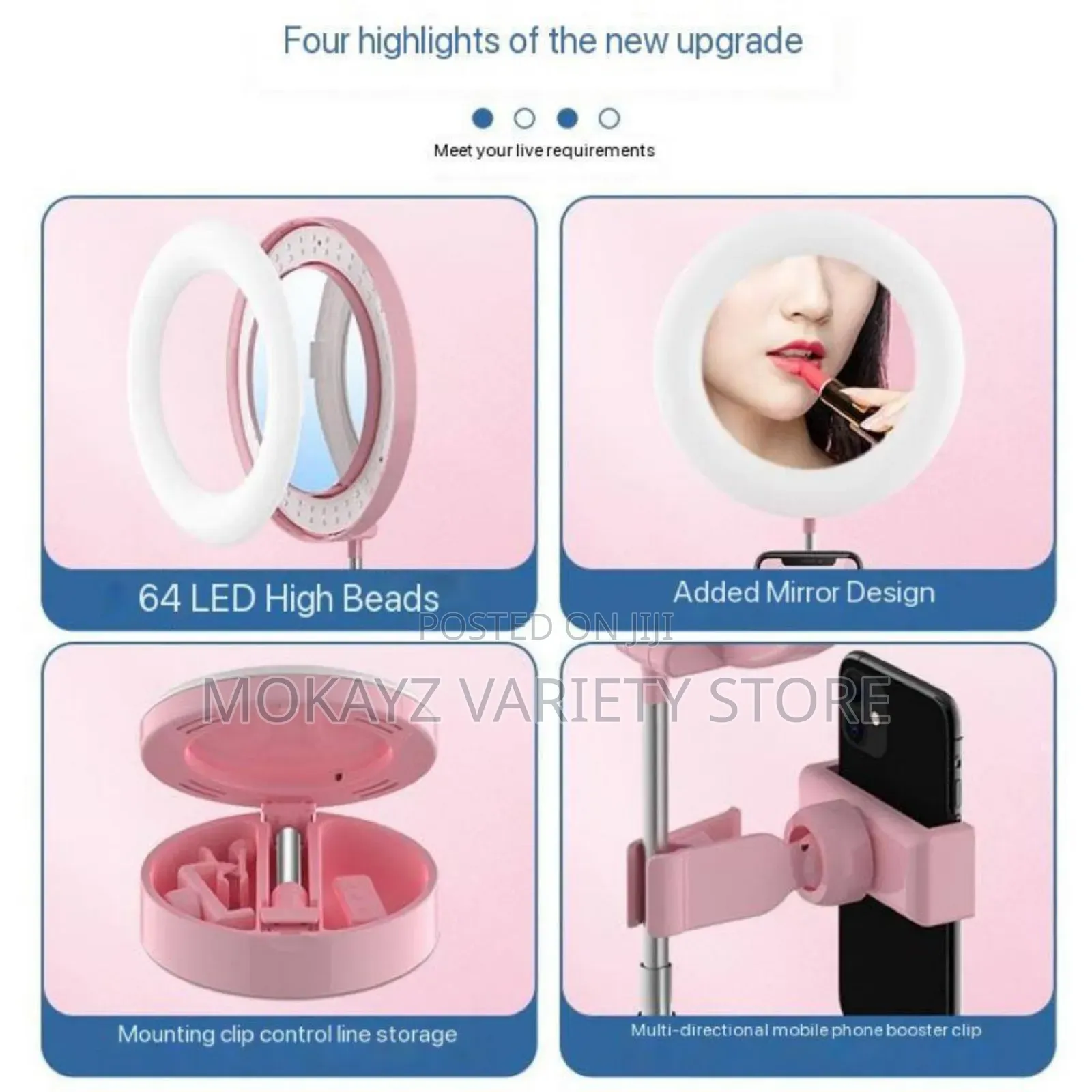 Multipurpose Tabletop Ringlight Phone Holder