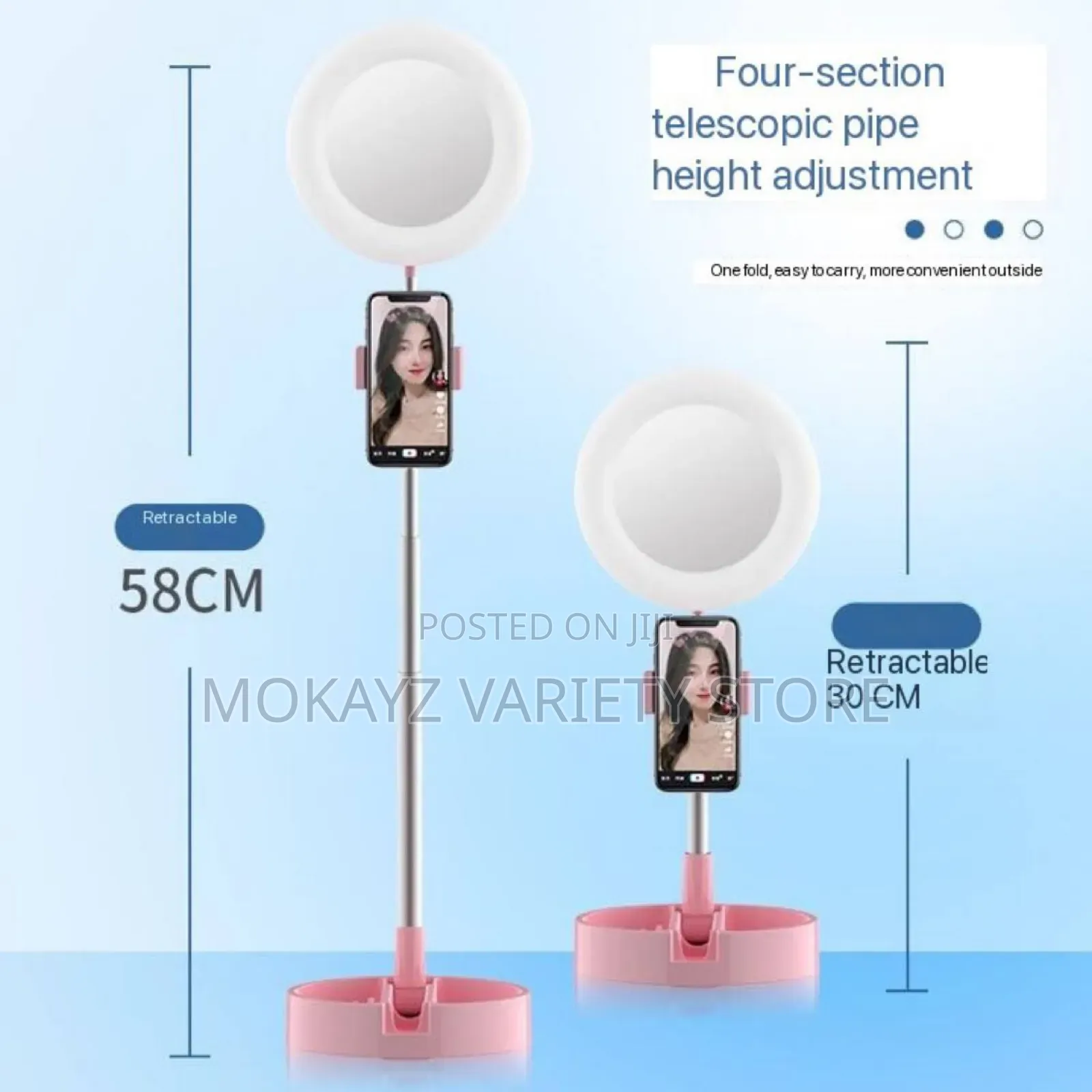 Multipurpose Tabletop Ringlight Phone Holder