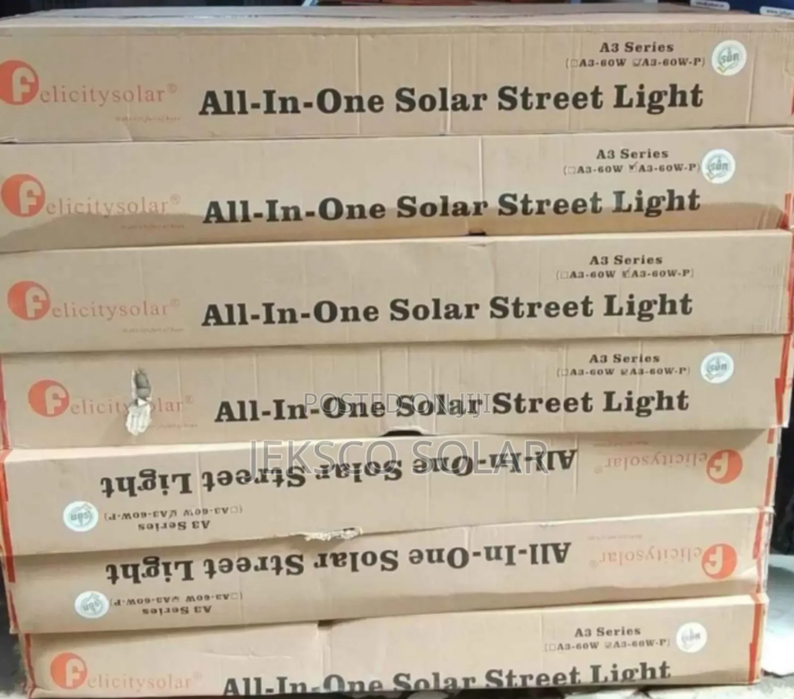 Felicity All in One Solar Street Light, Fl, A3, 60w