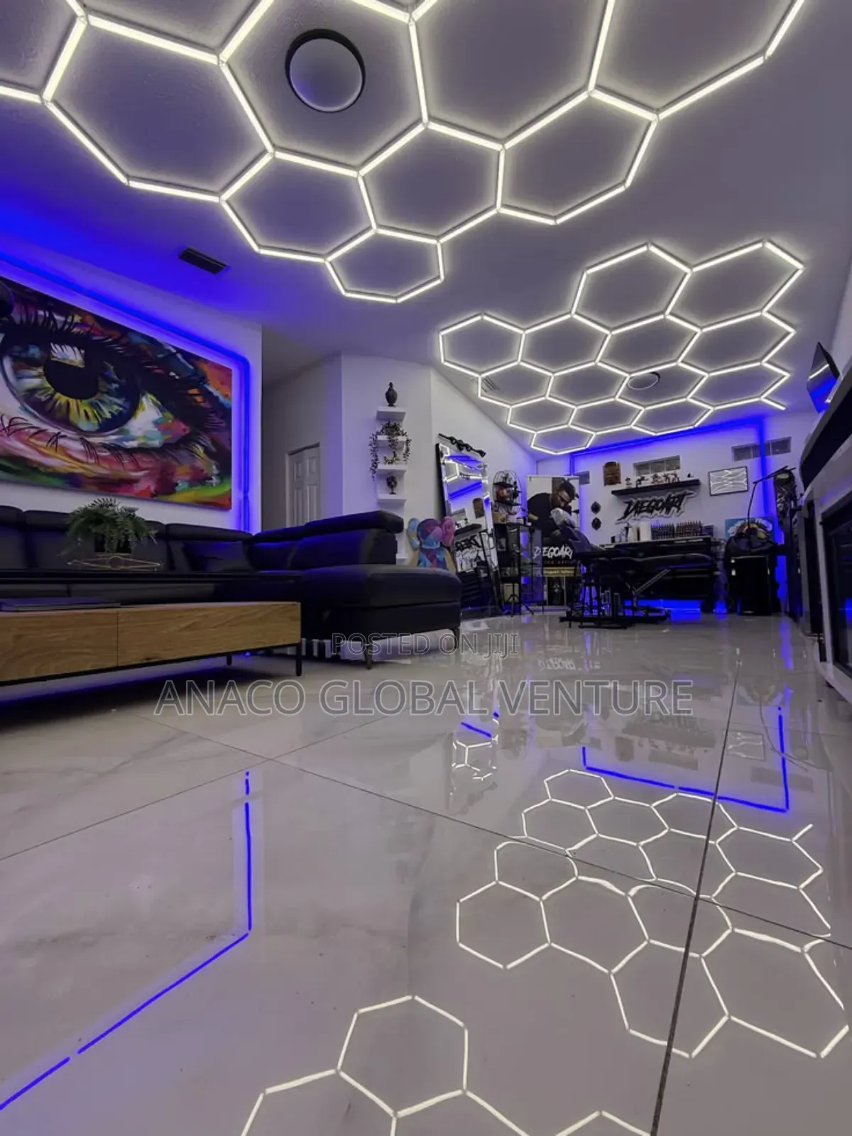 Hexagon Light 6 Face White and Warm White
