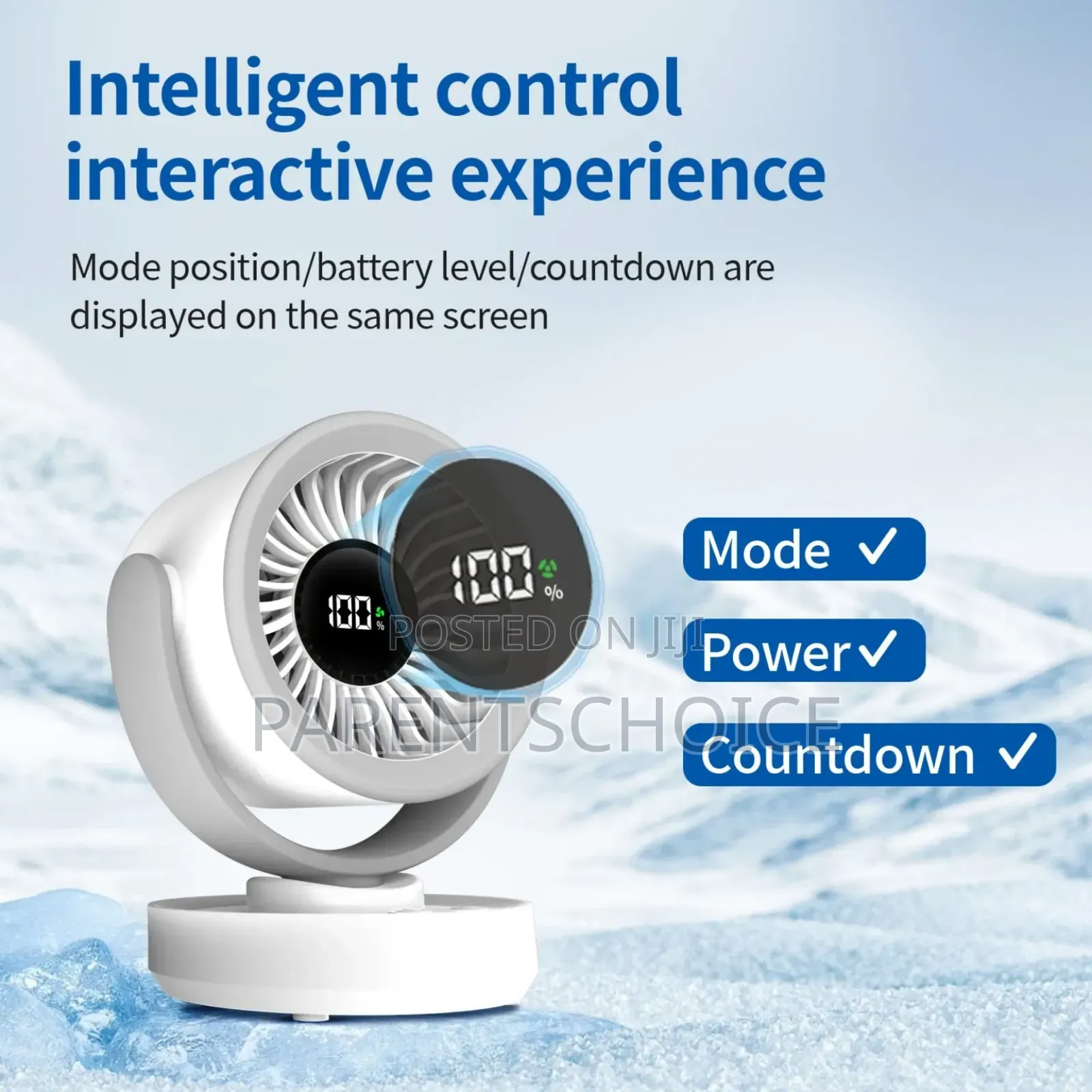 Rechargeable Table Fan With Dust Filter Aroma