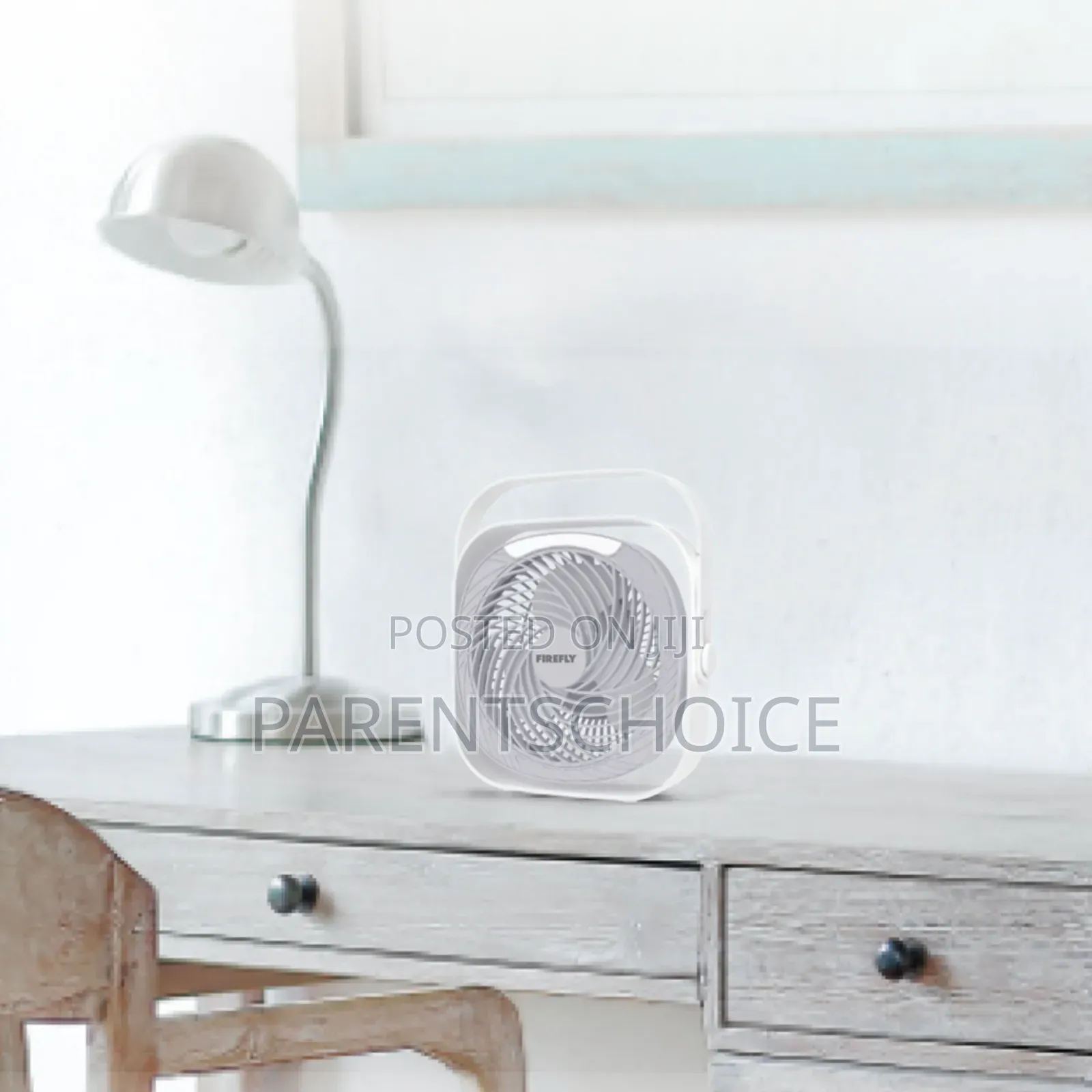 Rechargeable Square Fan With Night Lamp