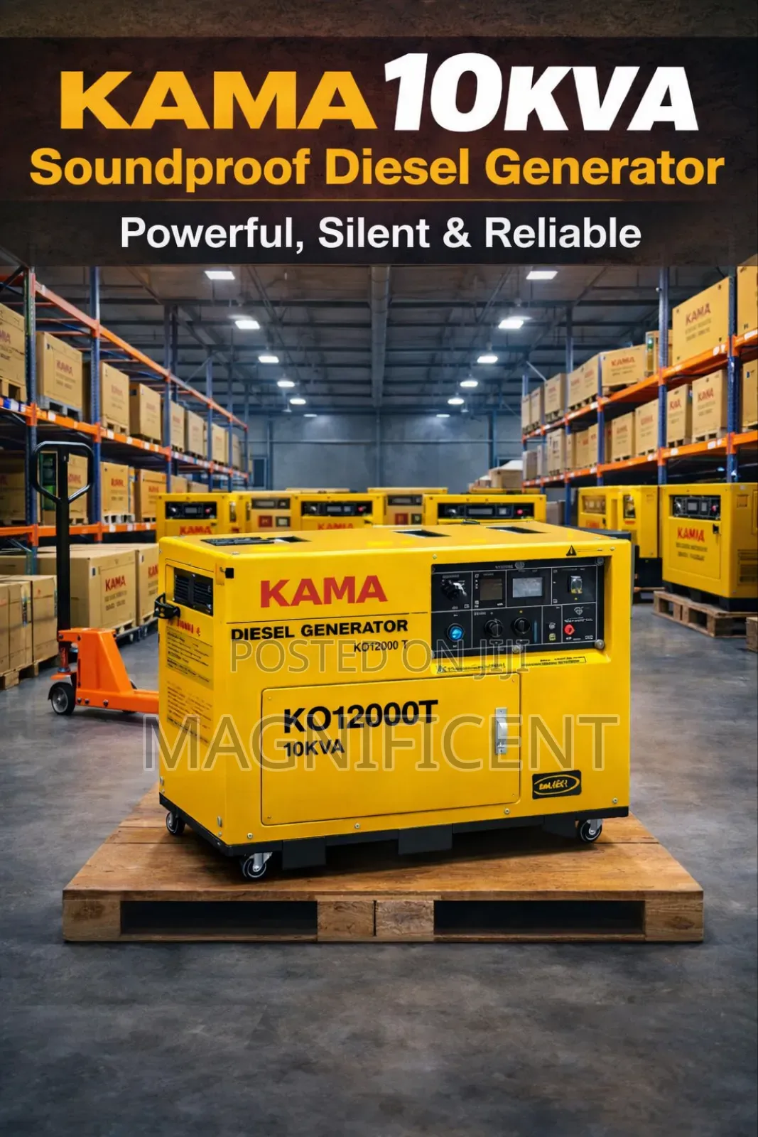 Kama 10kva Soundproof Diesel Generator Industrial Power, Built to Last