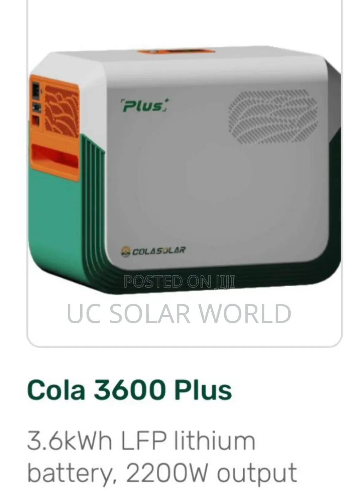 3.6kwh Cola Solar Generator