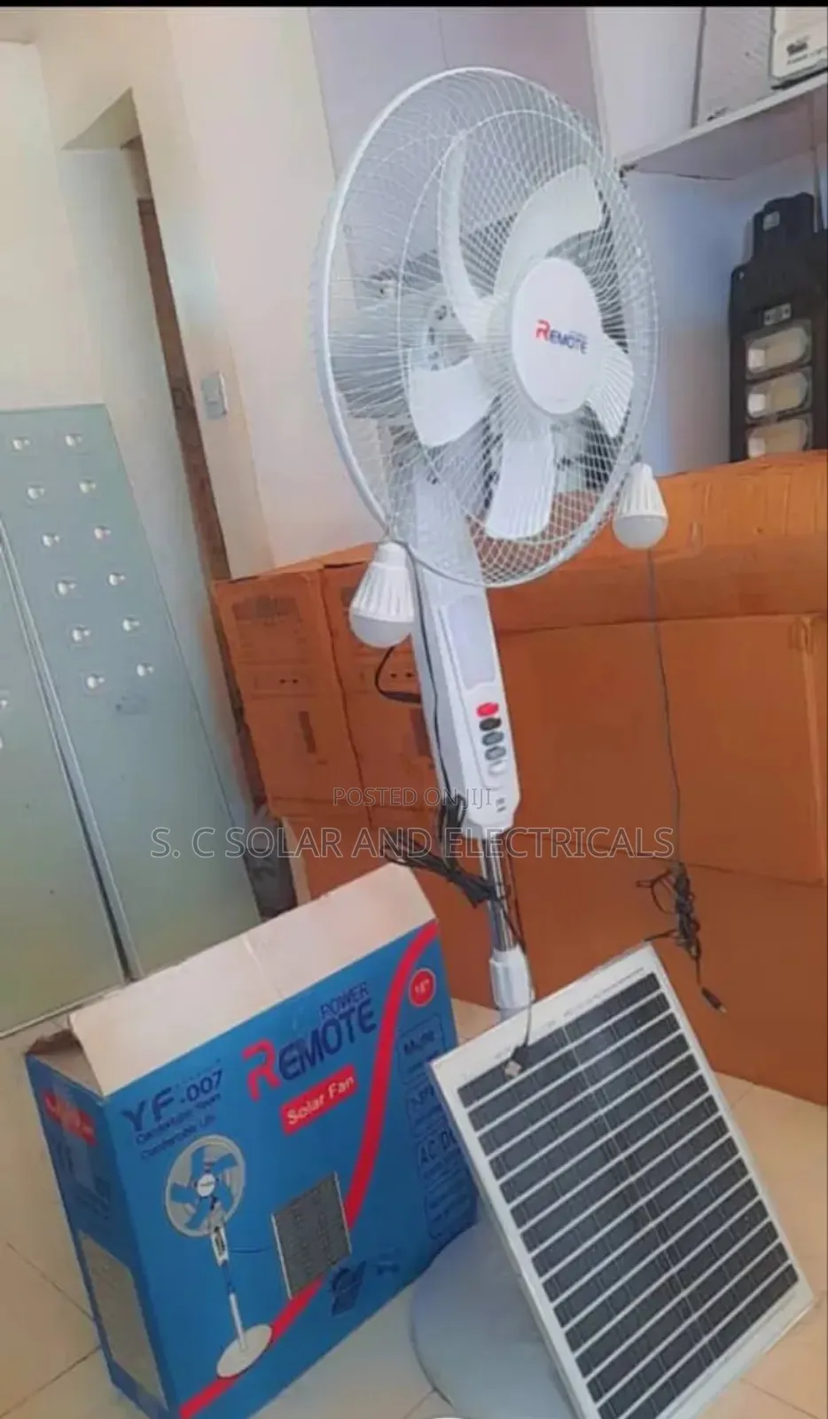 16inches Remote Solar Fan