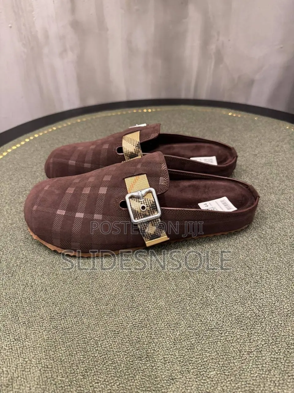 Heritage Check Buckle Mules