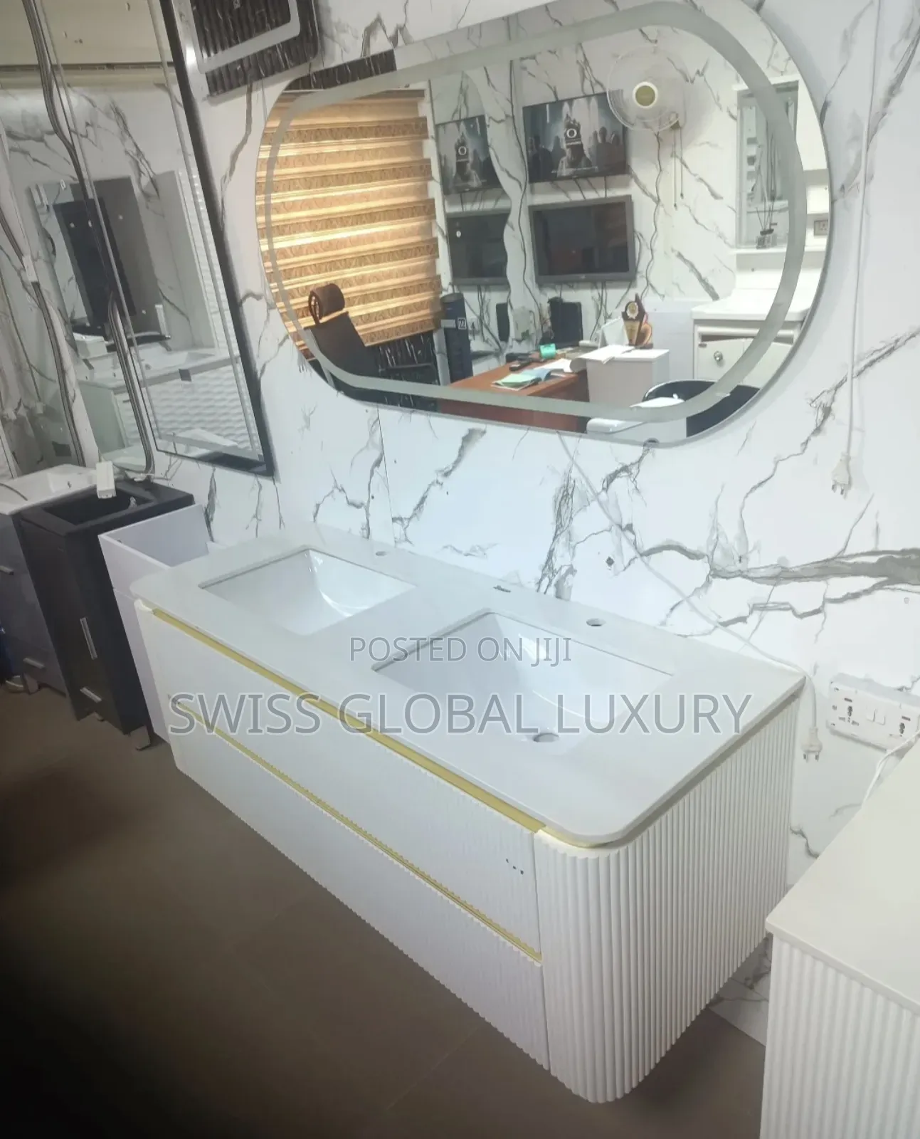 High Quality Executive Double Bowl Cabinet With Mirror