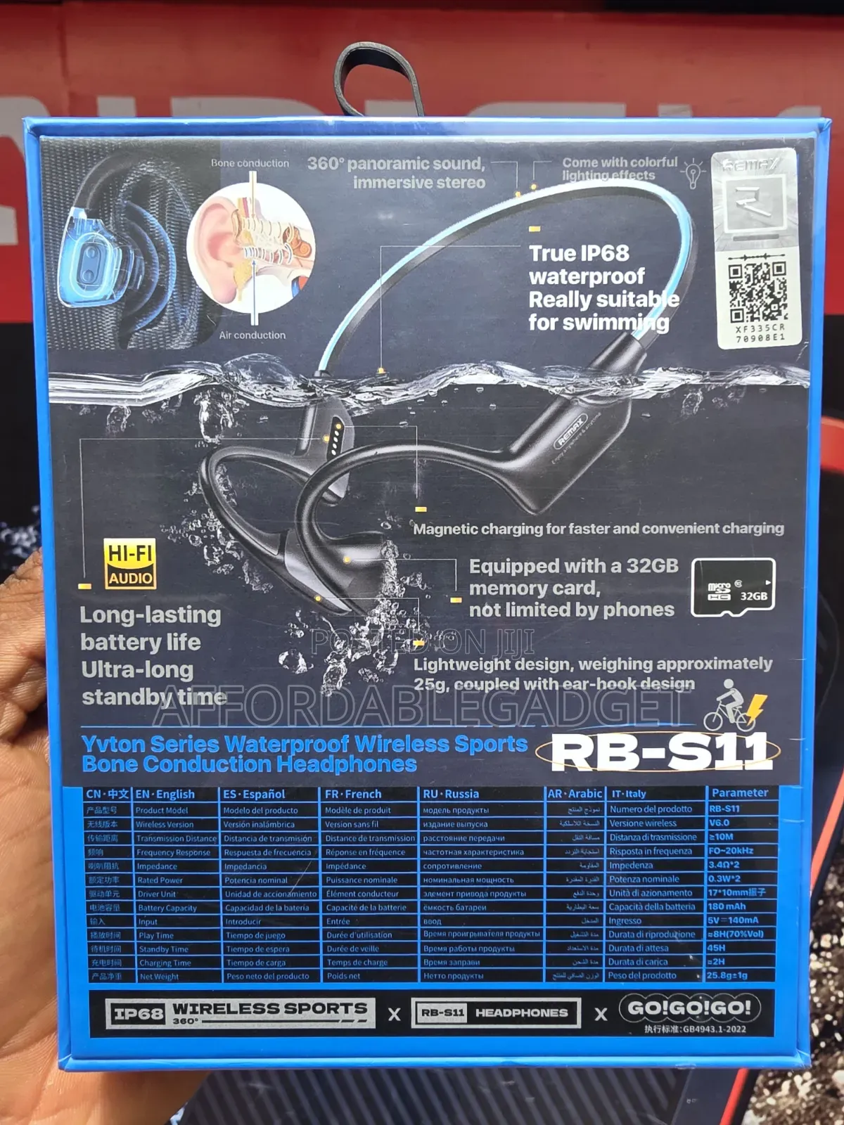 Remax Water Proof Bone Condition Ip68 Headphones 32gb