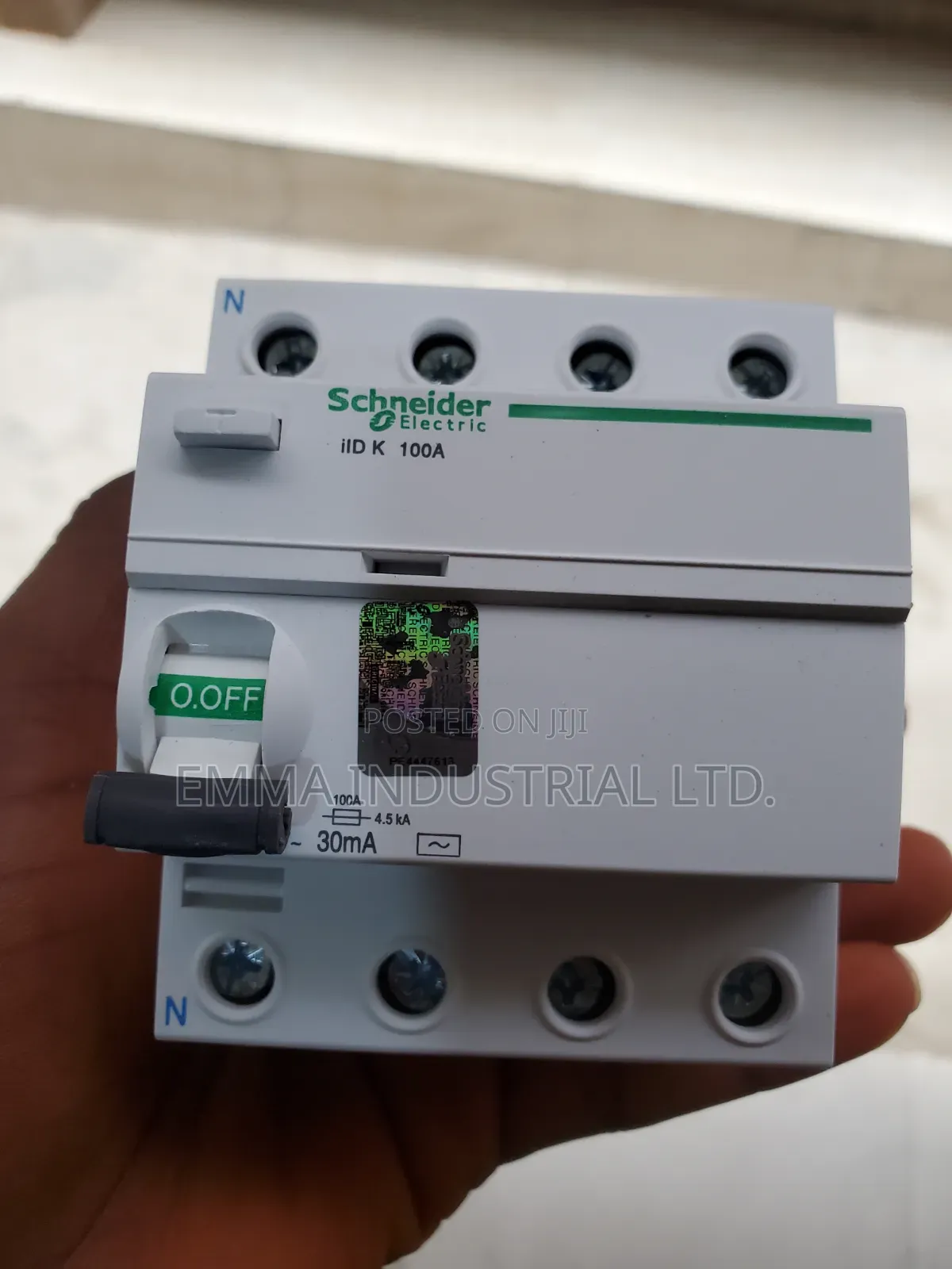 Schneider Elcb Breaker 4p 100amp