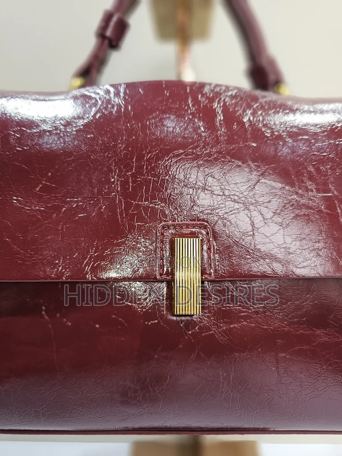 Maroon Leather Work Bag