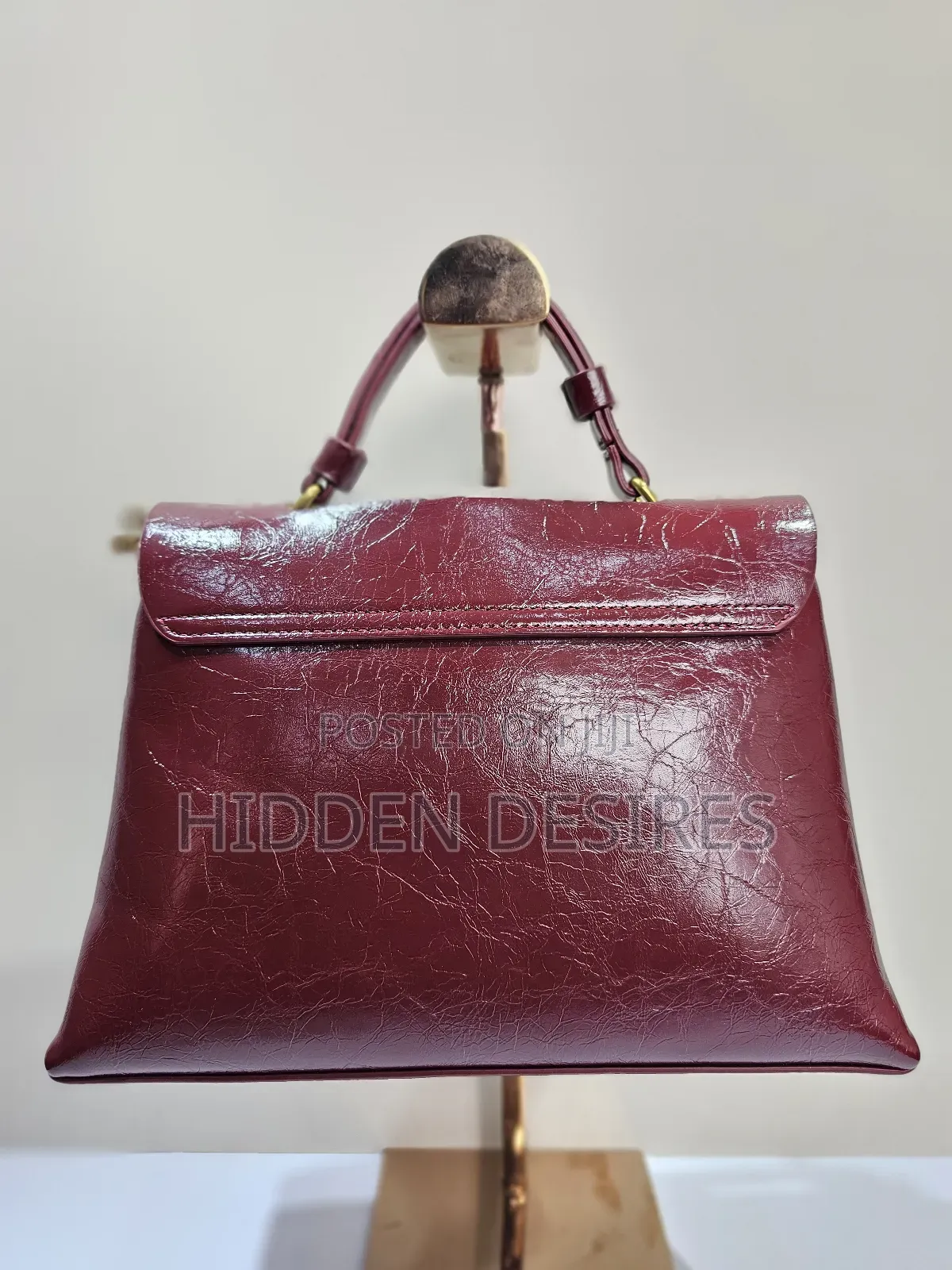 Maroon Leather Work Bag