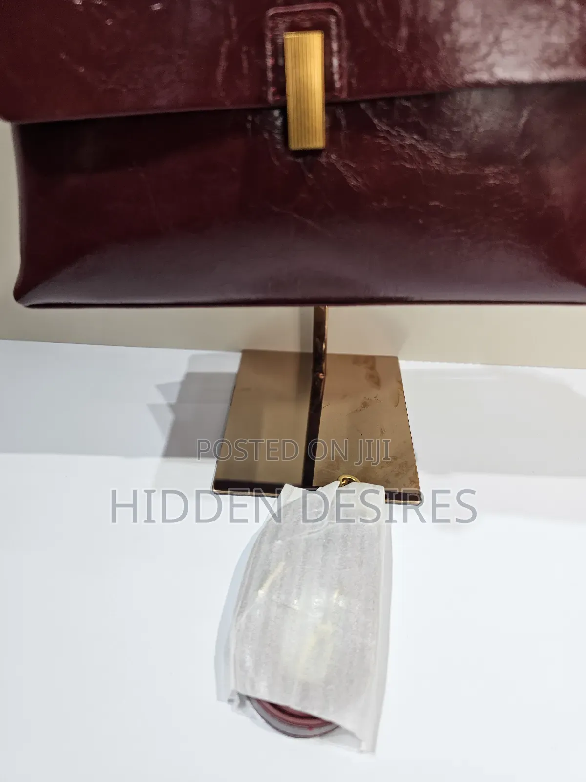 Maroon Leather Work Bag