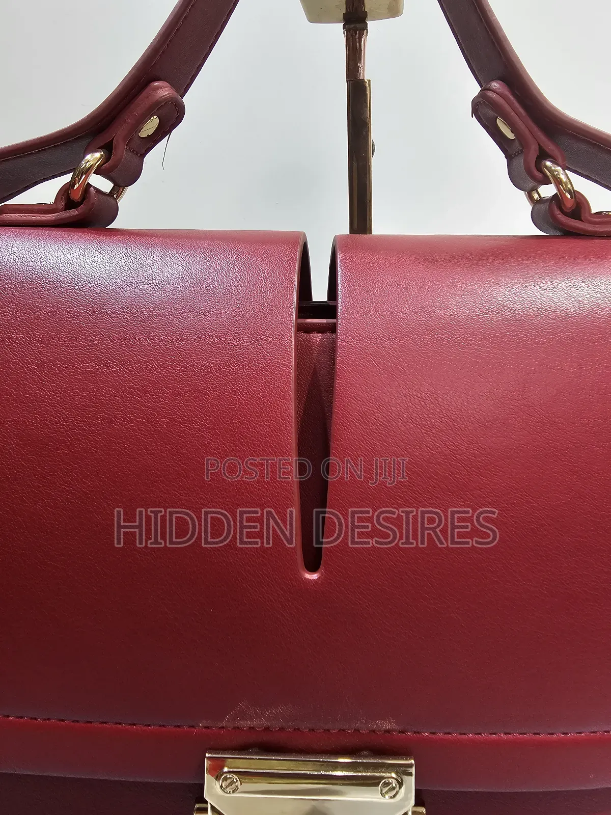 Madam Slit Top Handle Bag- Red