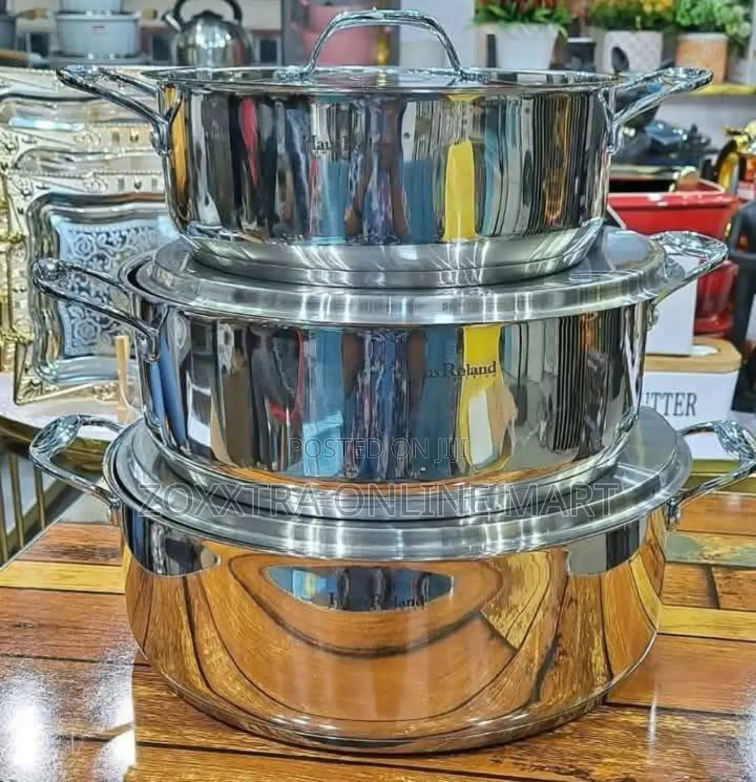3pcs Hausroland Stainless Steel Cookware Set