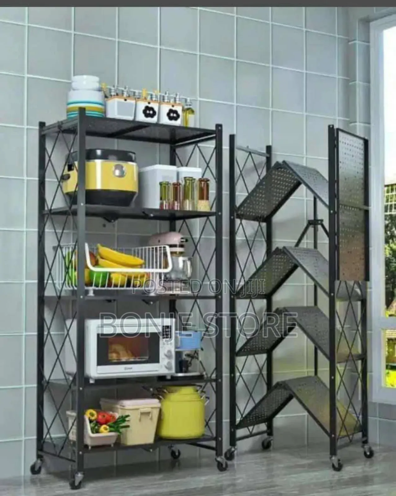 5 Layers Foldable Kitchen Rack Shelf