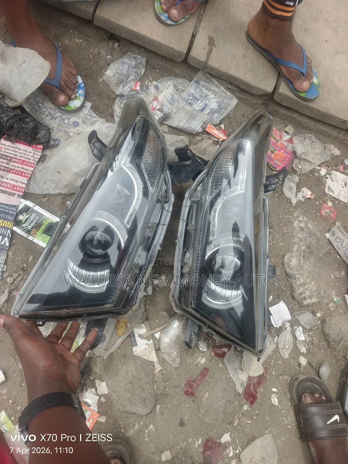 Headlamp Toyota Highlander Upgrading Face 2012 Model