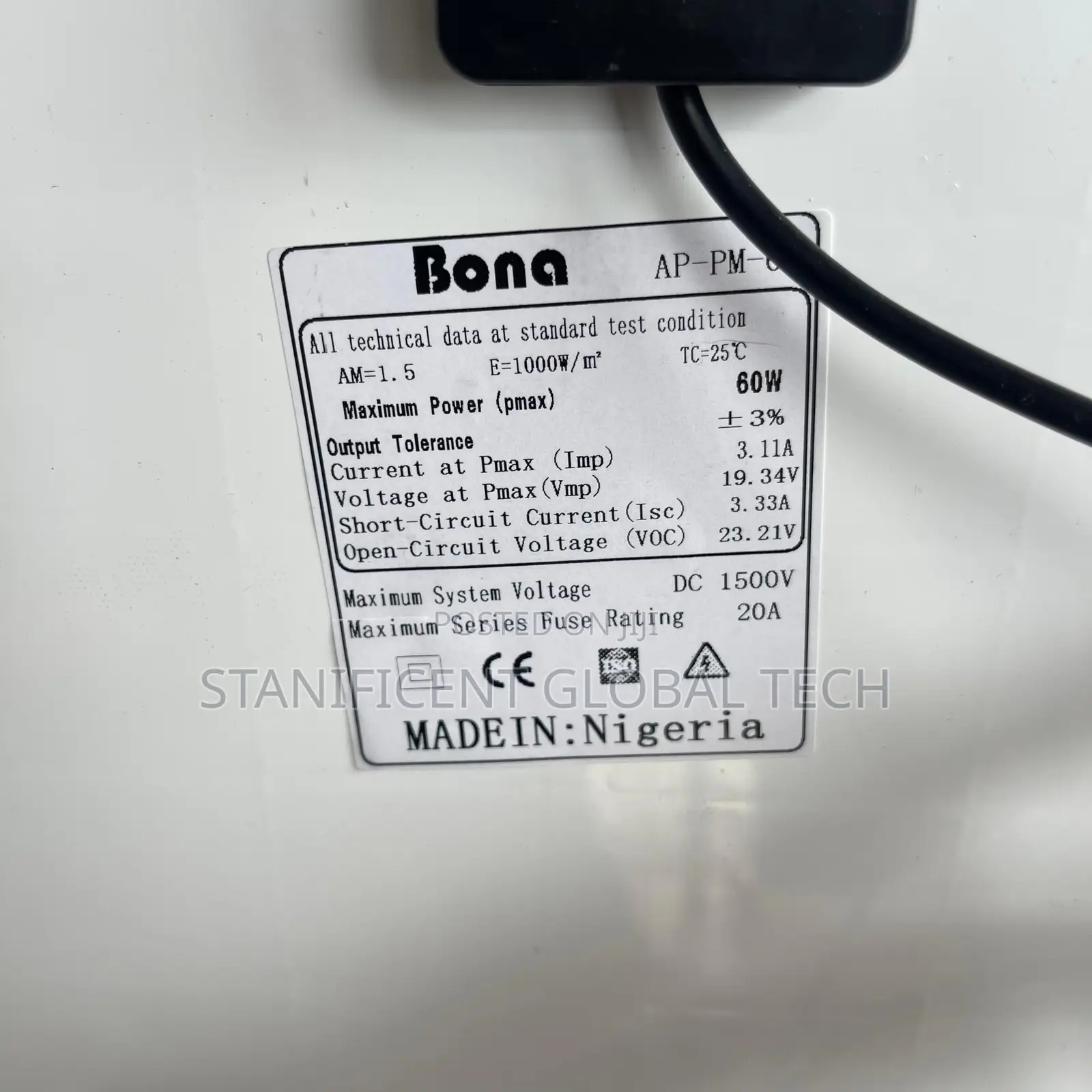 Bona 60watts Solar Panel