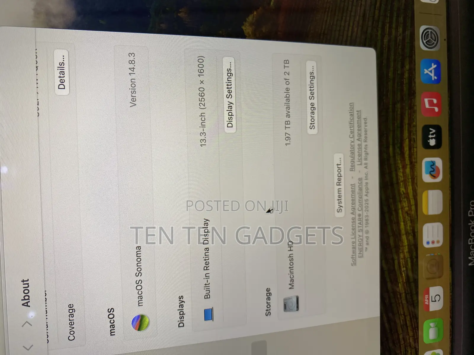 Laptop Apple MacBook Pro 2020 M1 16GB Apple M1 SSD 2T