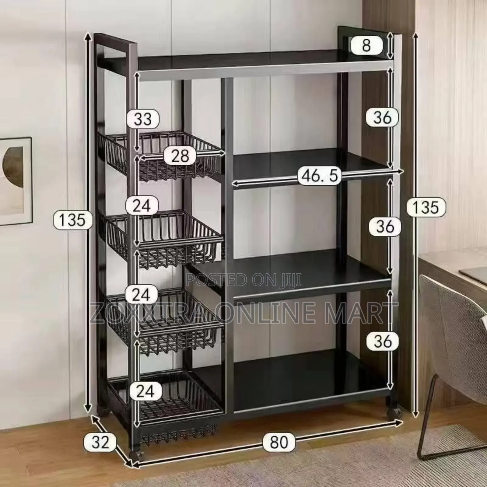 Rolling Kitchen and Utility Rack