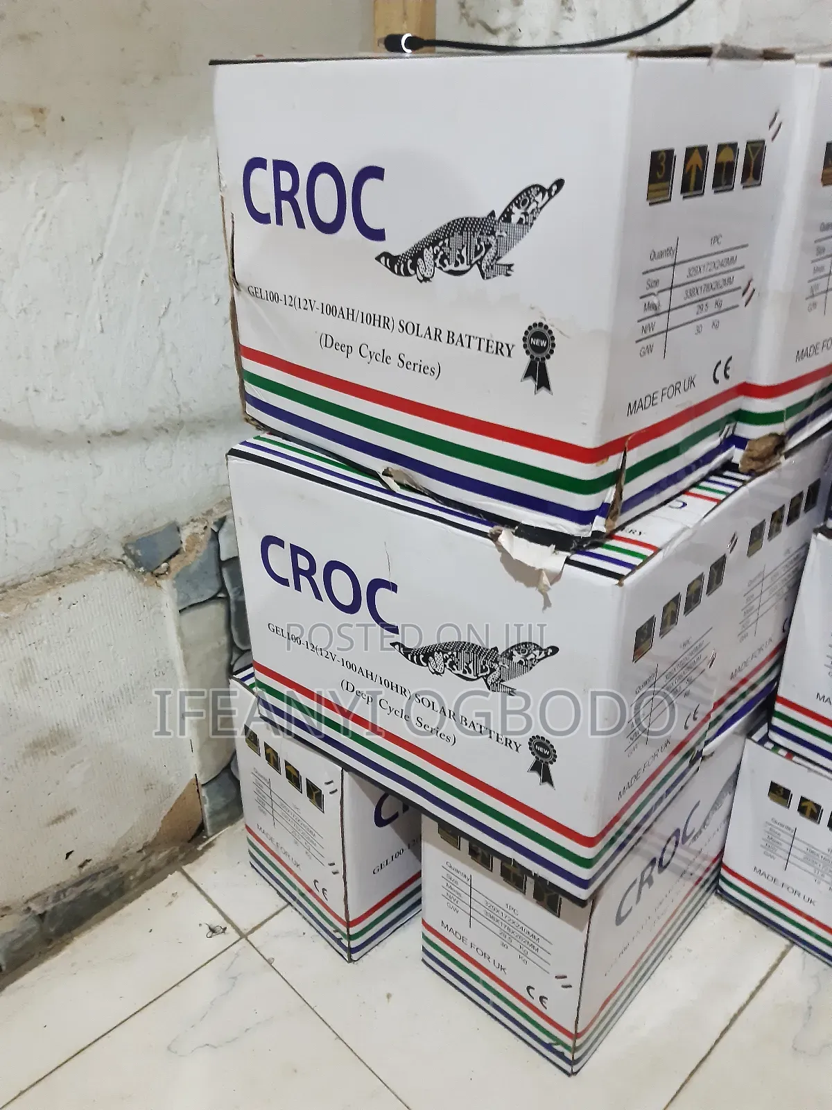 Croc Dry Cell 100ah 12v